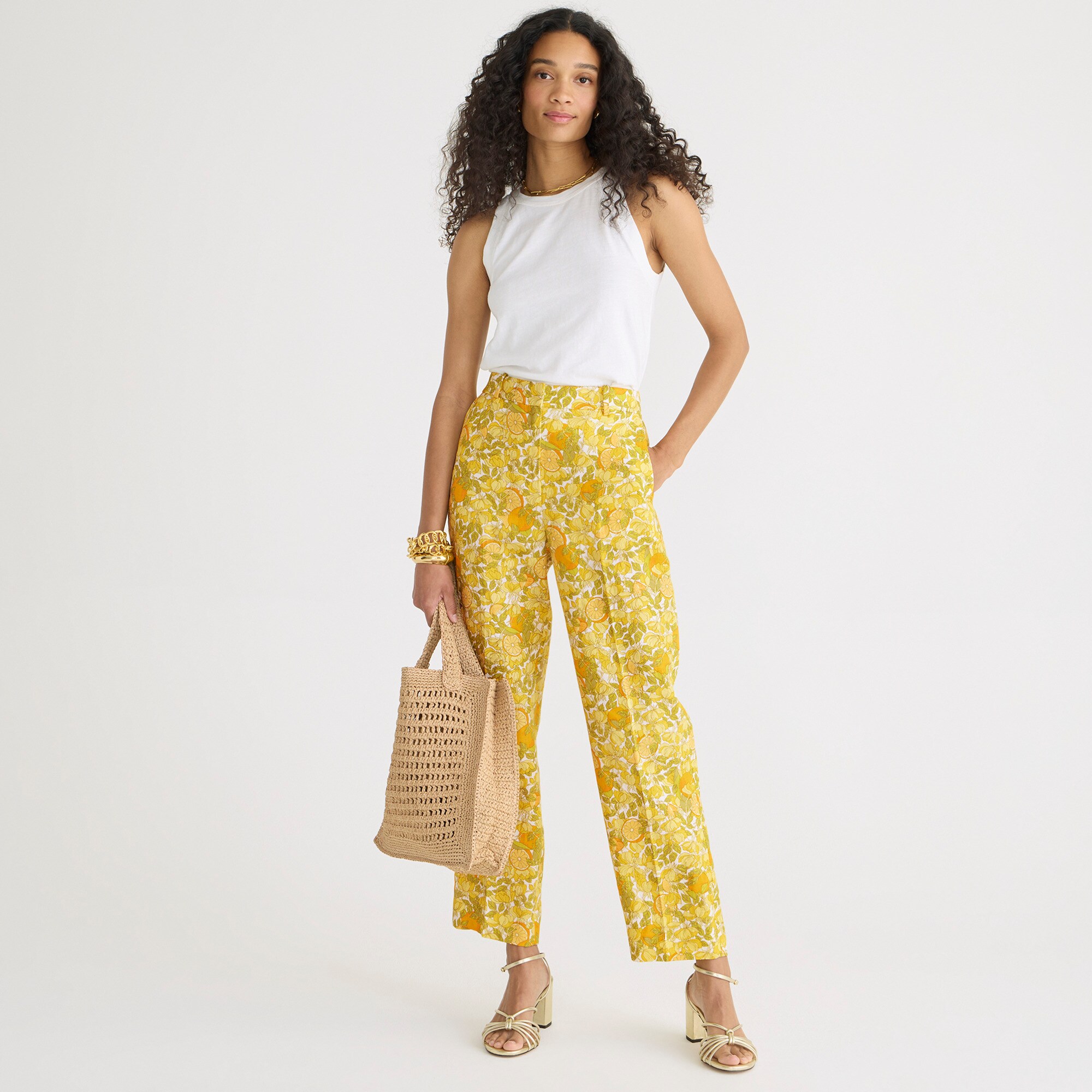[PRE-ORDER] Kidsagogo Vivvie Pant, Vite Fiorita Limone