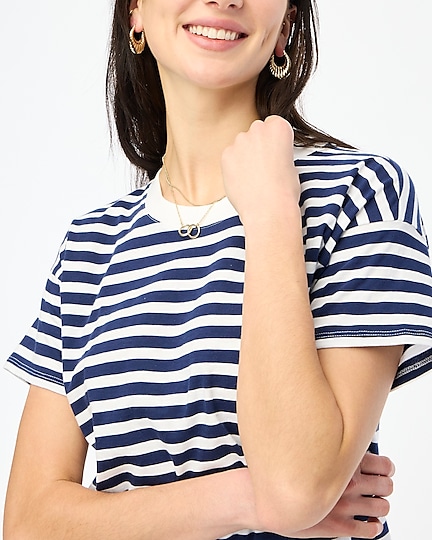 factory: striped crewneck tee for women
