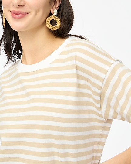 factory: striped crewneck tee for women