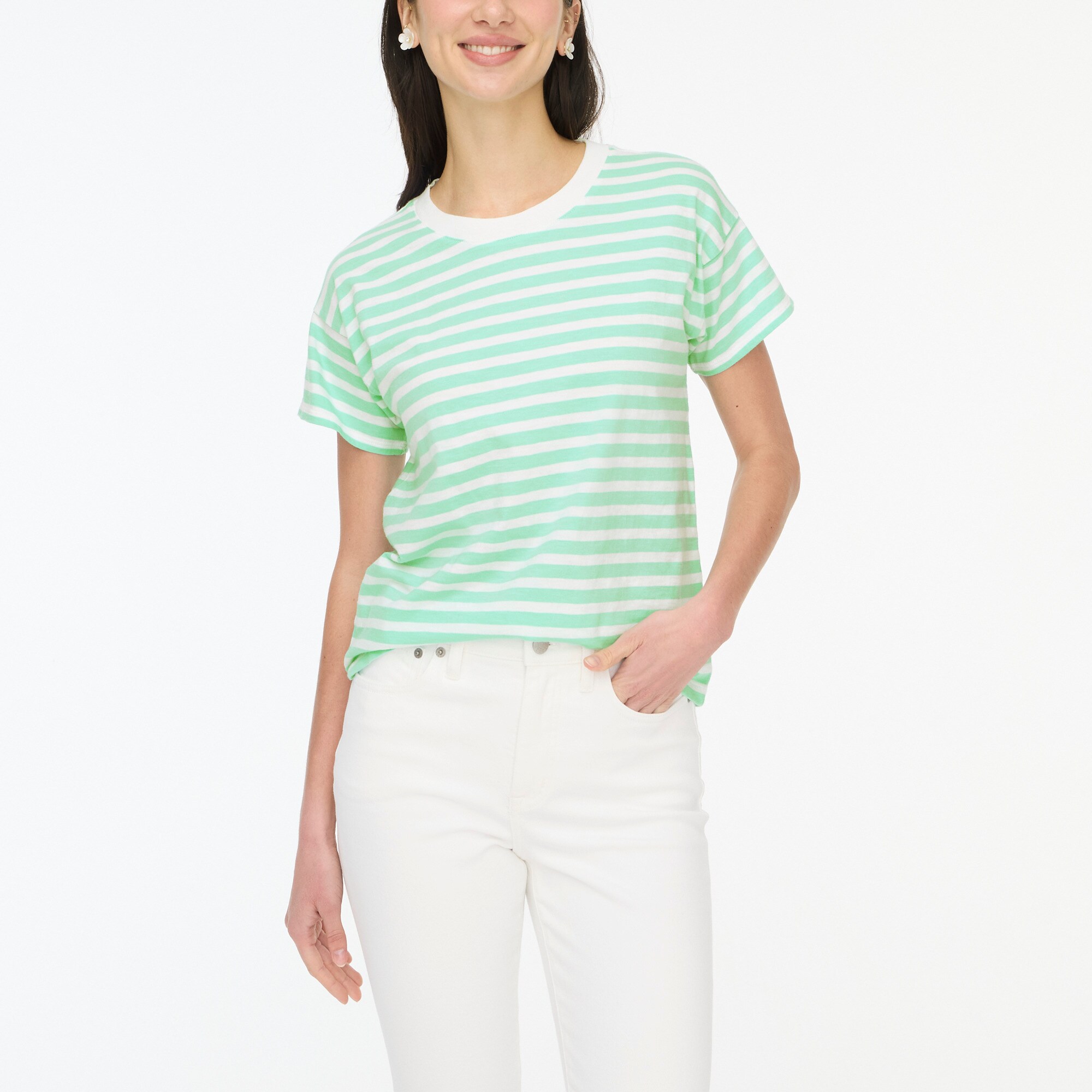 Factory: Striped Crewneck Tee For Women