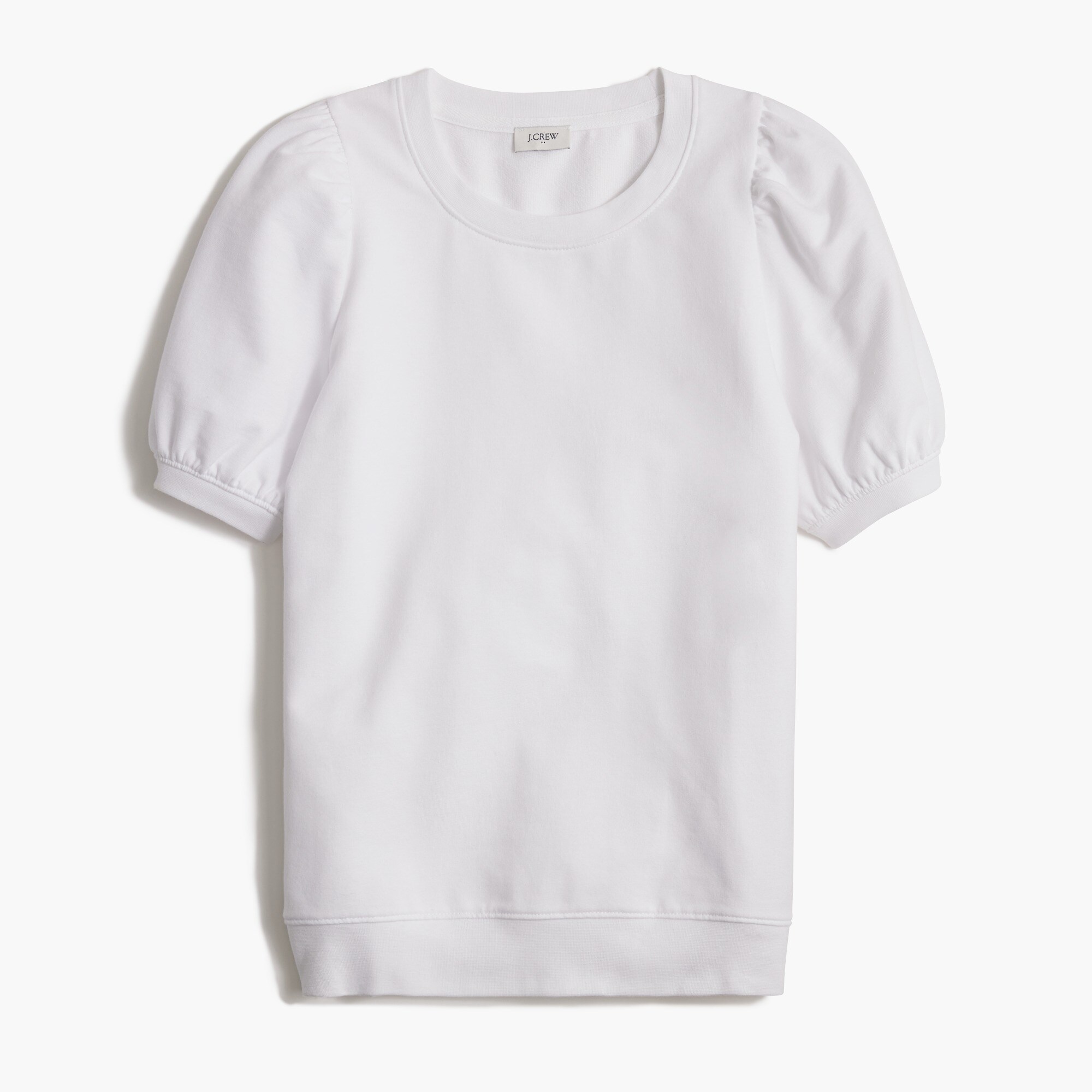 Short-sleeve sweatshirt with puff sleeves