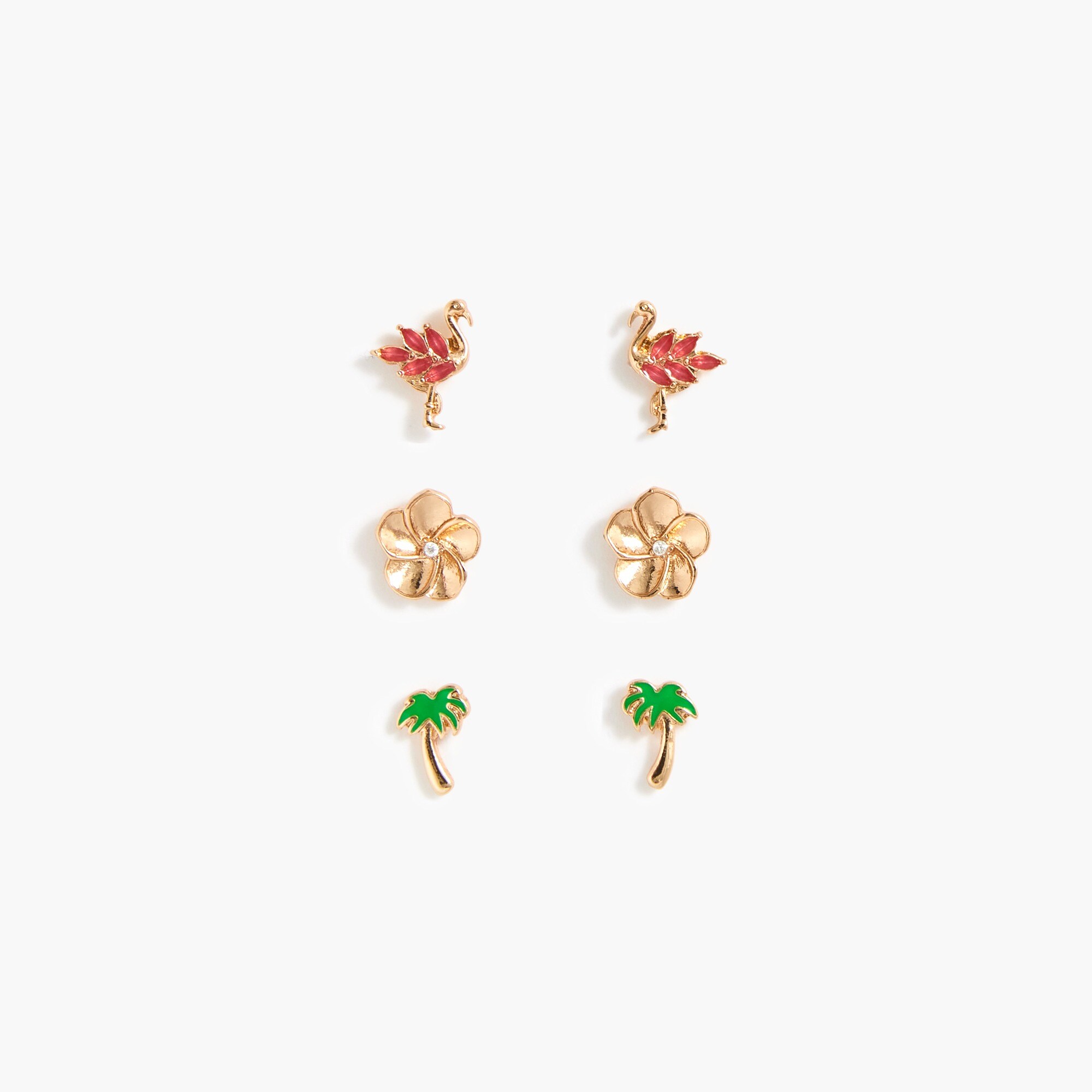 Girls' flamingo earrings pack