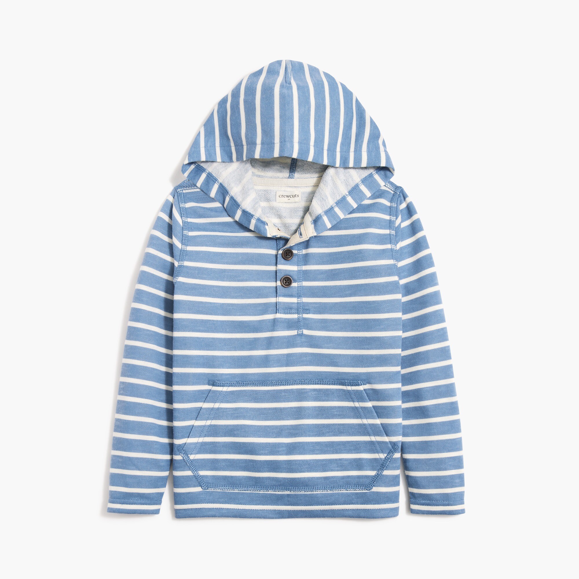 Boys' striped henley hoodie