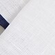 Made-in-the-USA pocket square WHITE NAVY