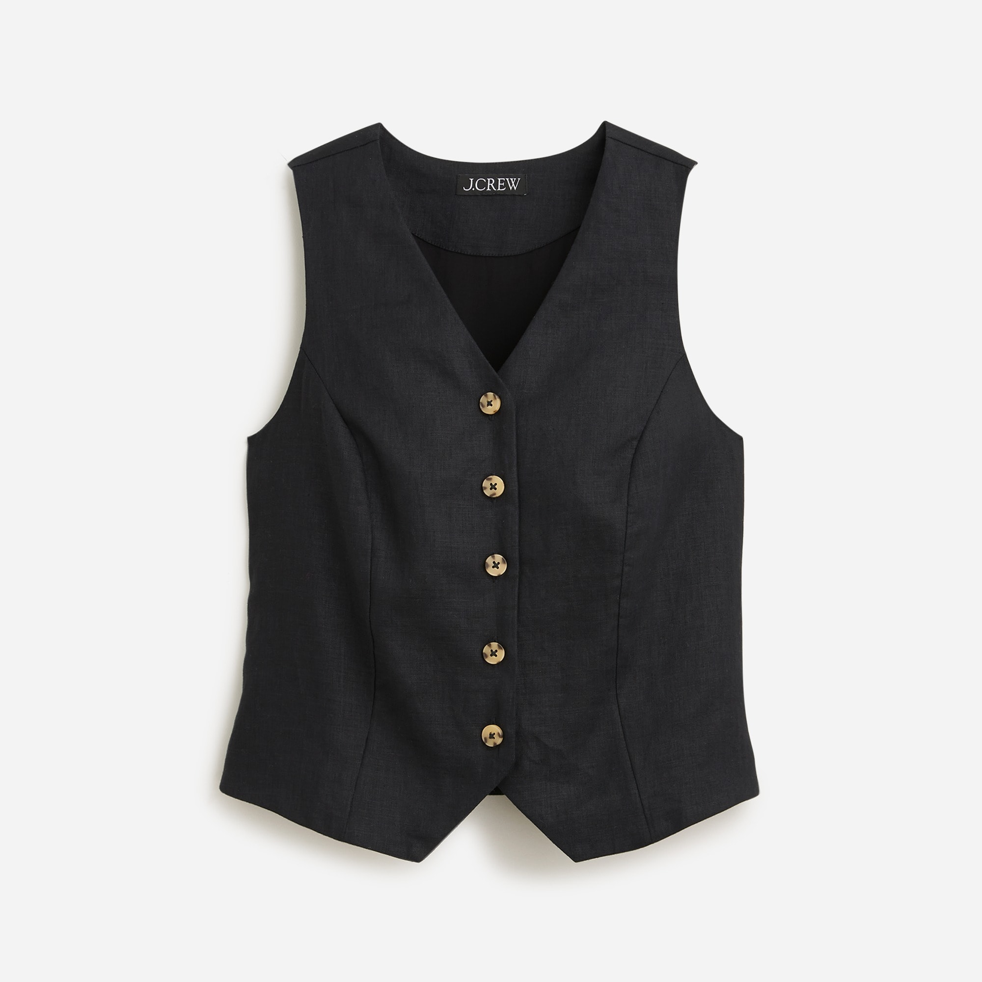 J.Crew: Slim-fit Vest In Linen For Women