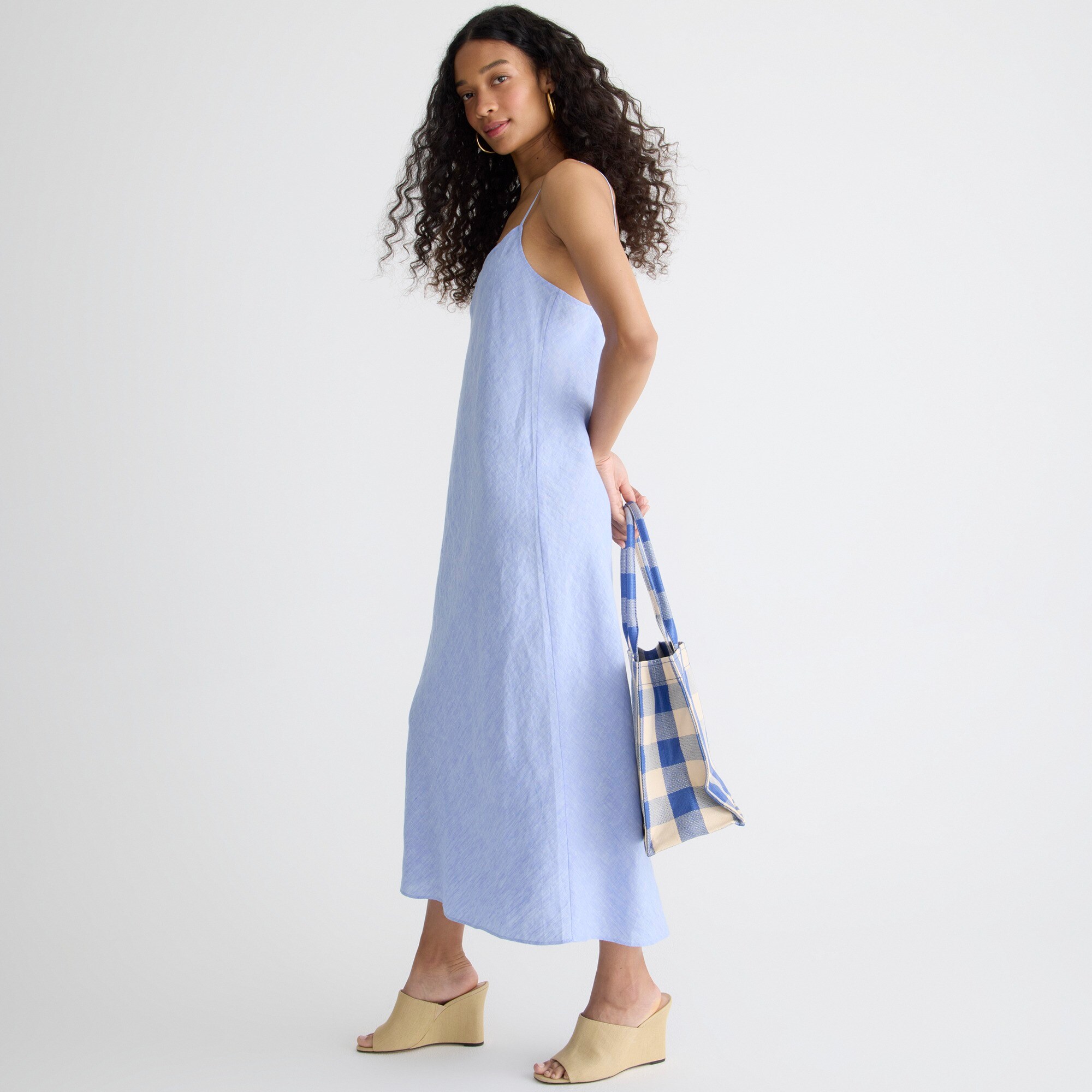 J.Crew Slip Dress In Linen For Women — free download