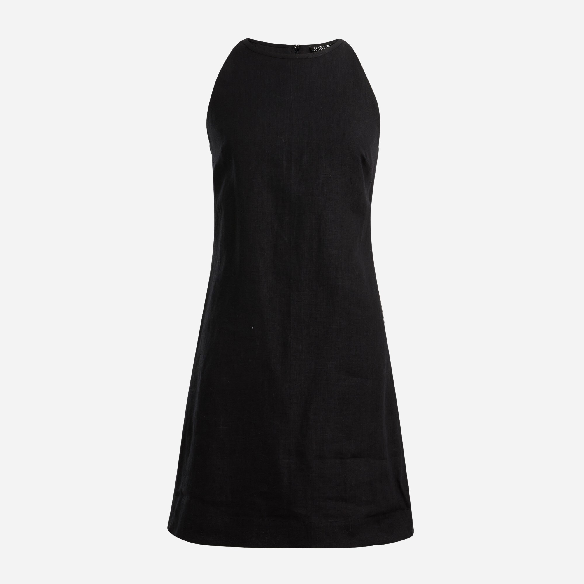  Maxine high-neck shift dress in linen