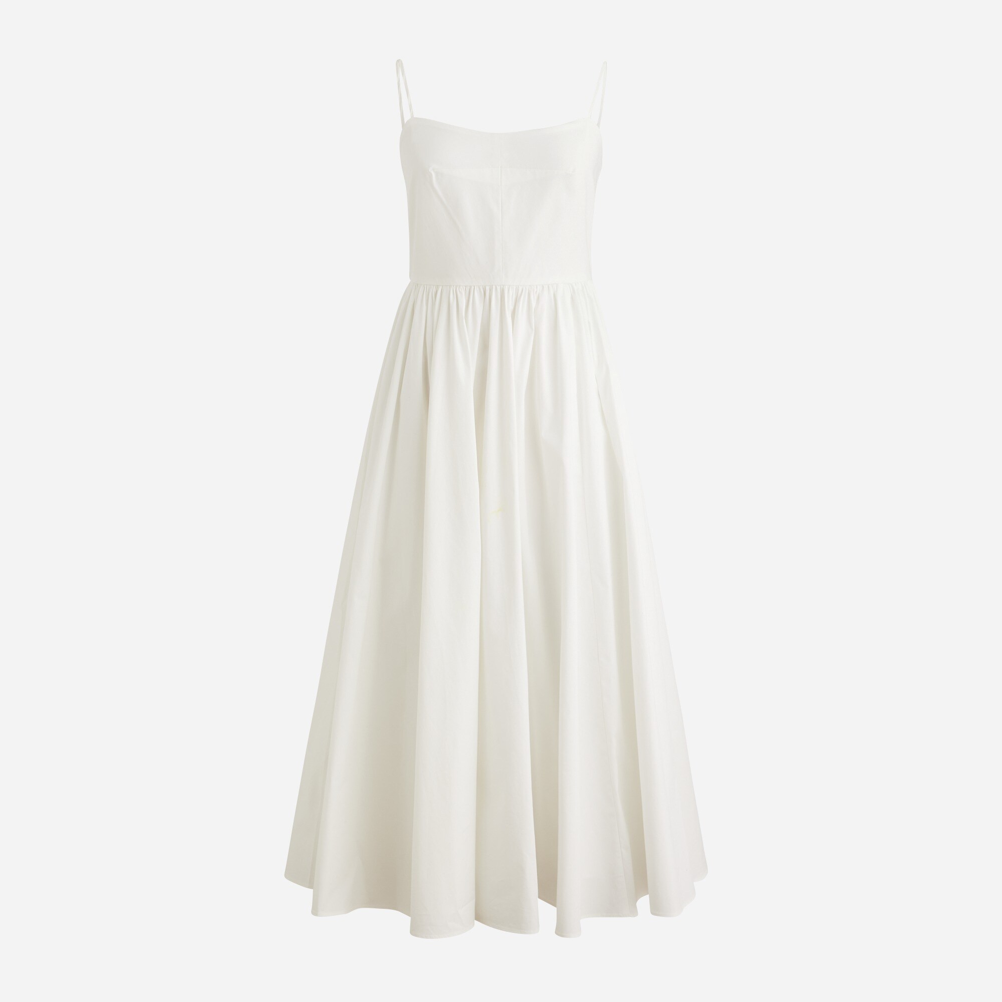 J.Crew A line Stretch Cotton Poplin Midi Dress For Women