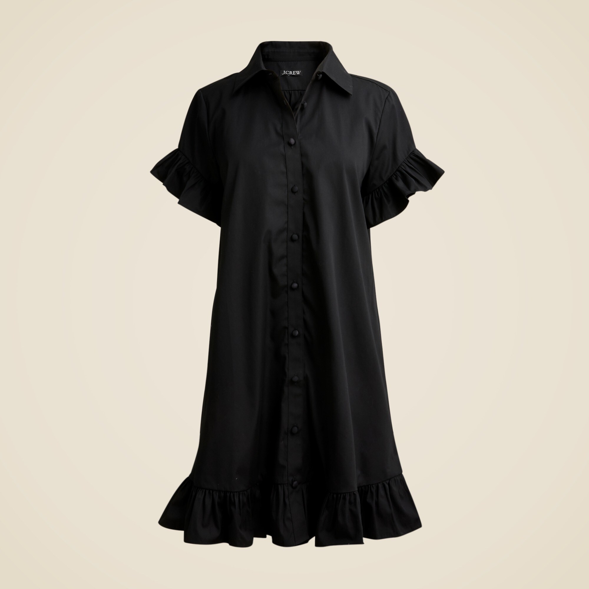 ruffle hem shirt dress Sail to Sable Blue & White Stripe Ruffle Hem Shirt Dress BLUE/WHITE / S / JM26002