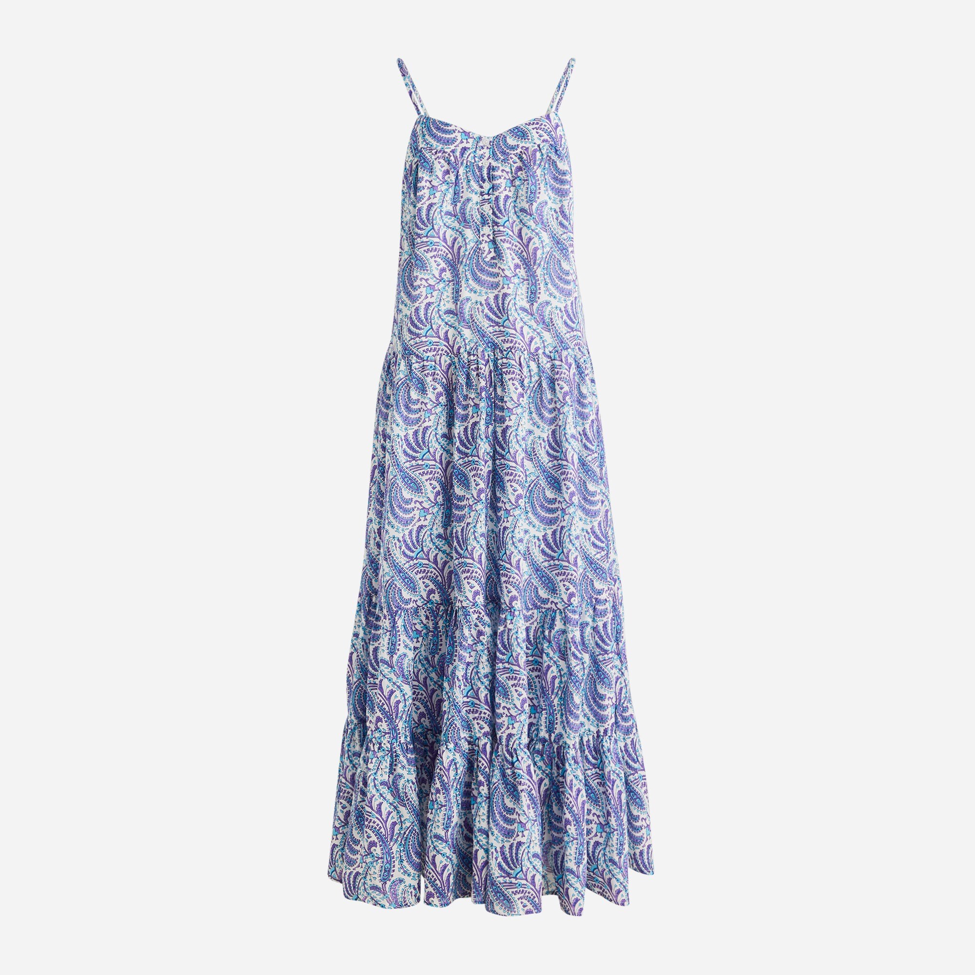 J crew silk maxi sarong dress in paisley clearance