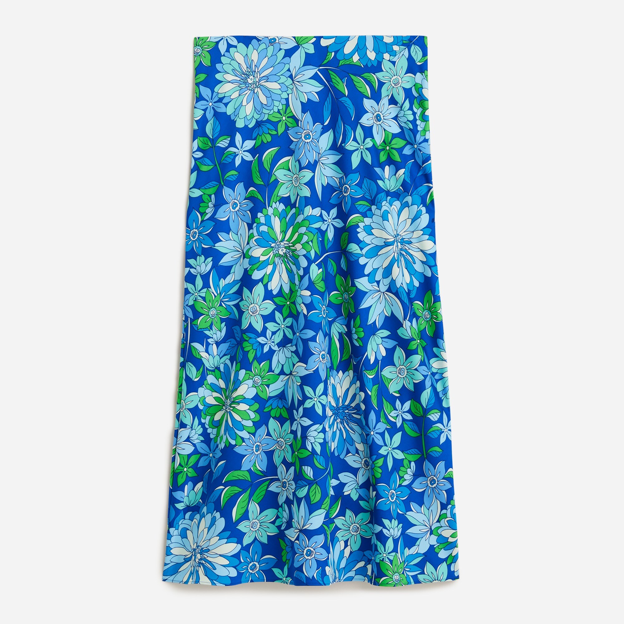 Gwyneth slip skirt in cobalt floral