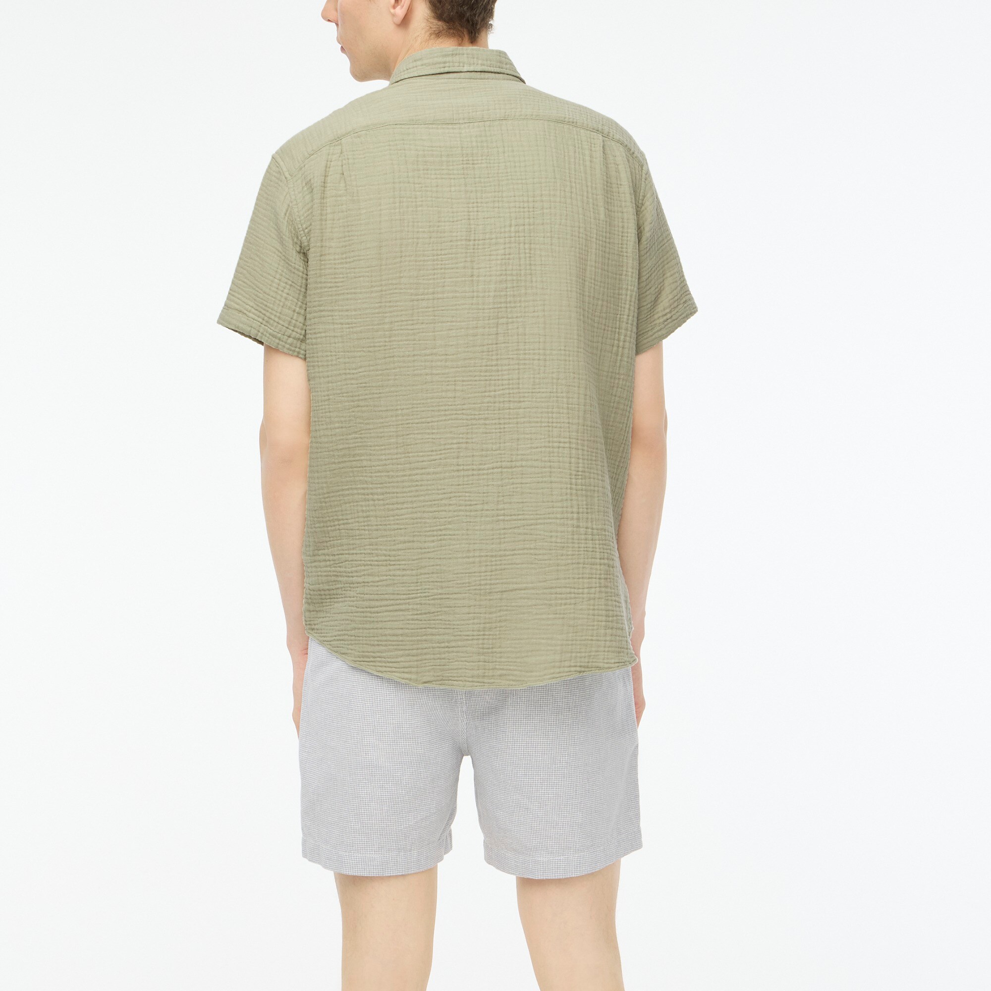 Short-sleeve gauze shirt