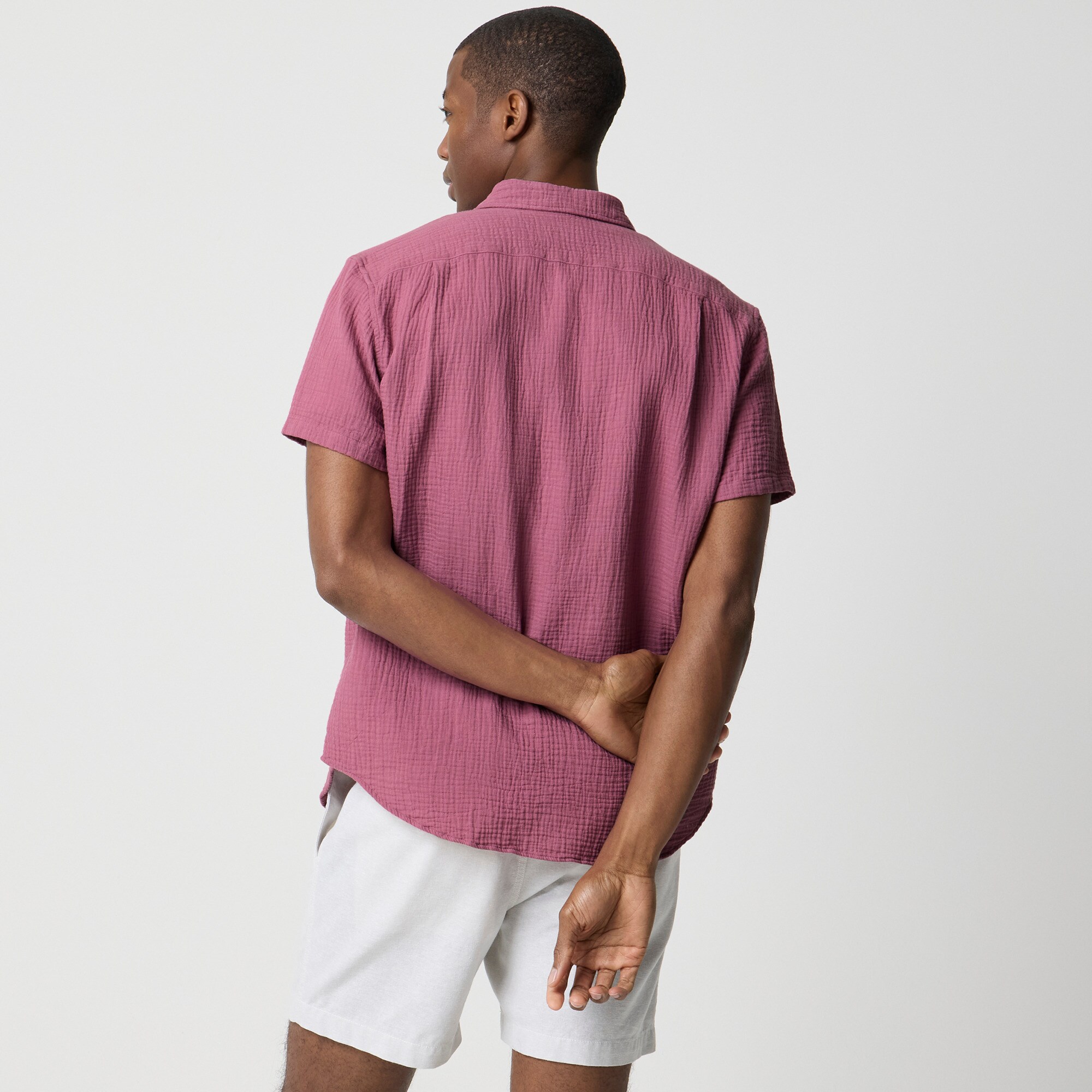 Short-sleeve Gauze Shirt For Men | Factory