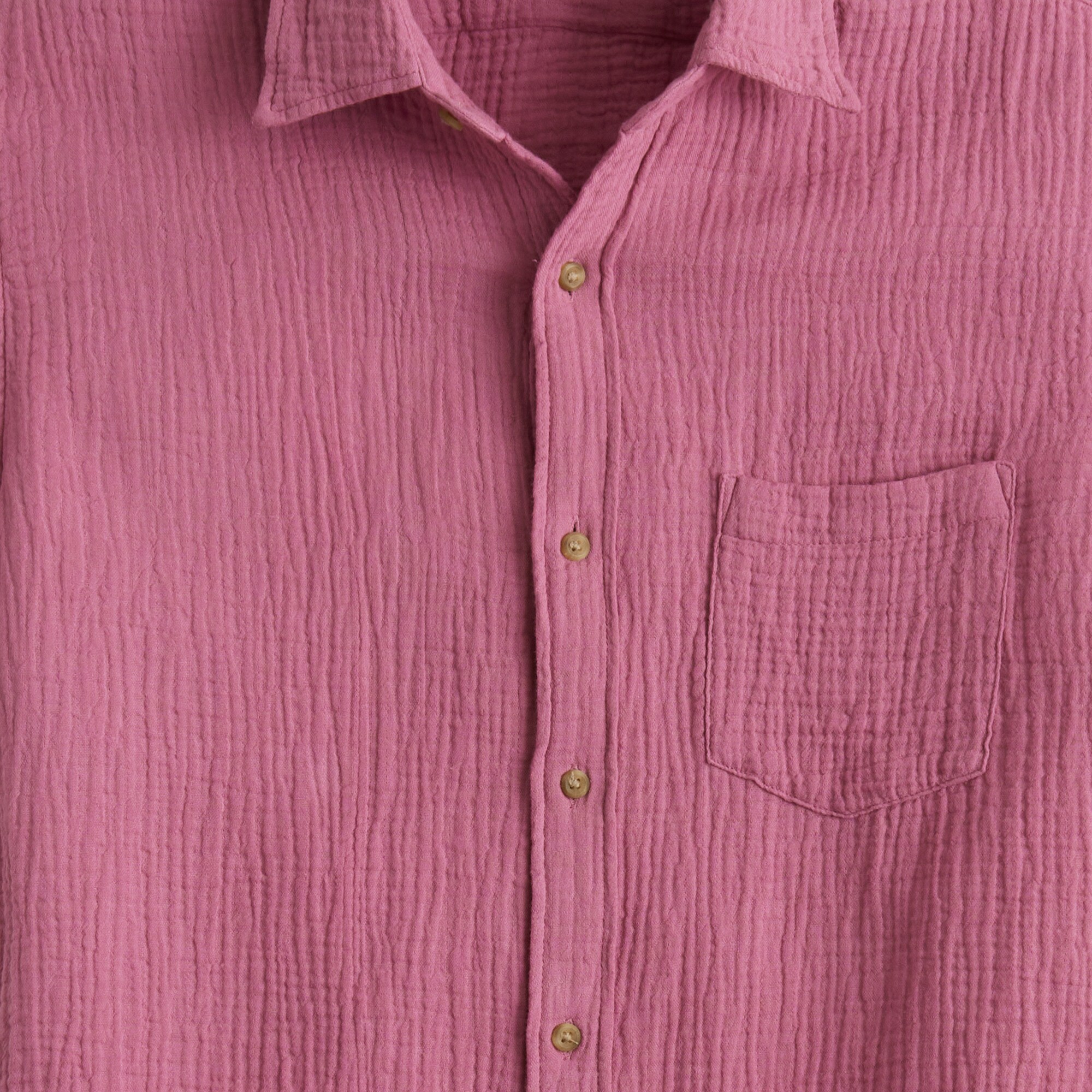 Short-sleeve gauze shirt