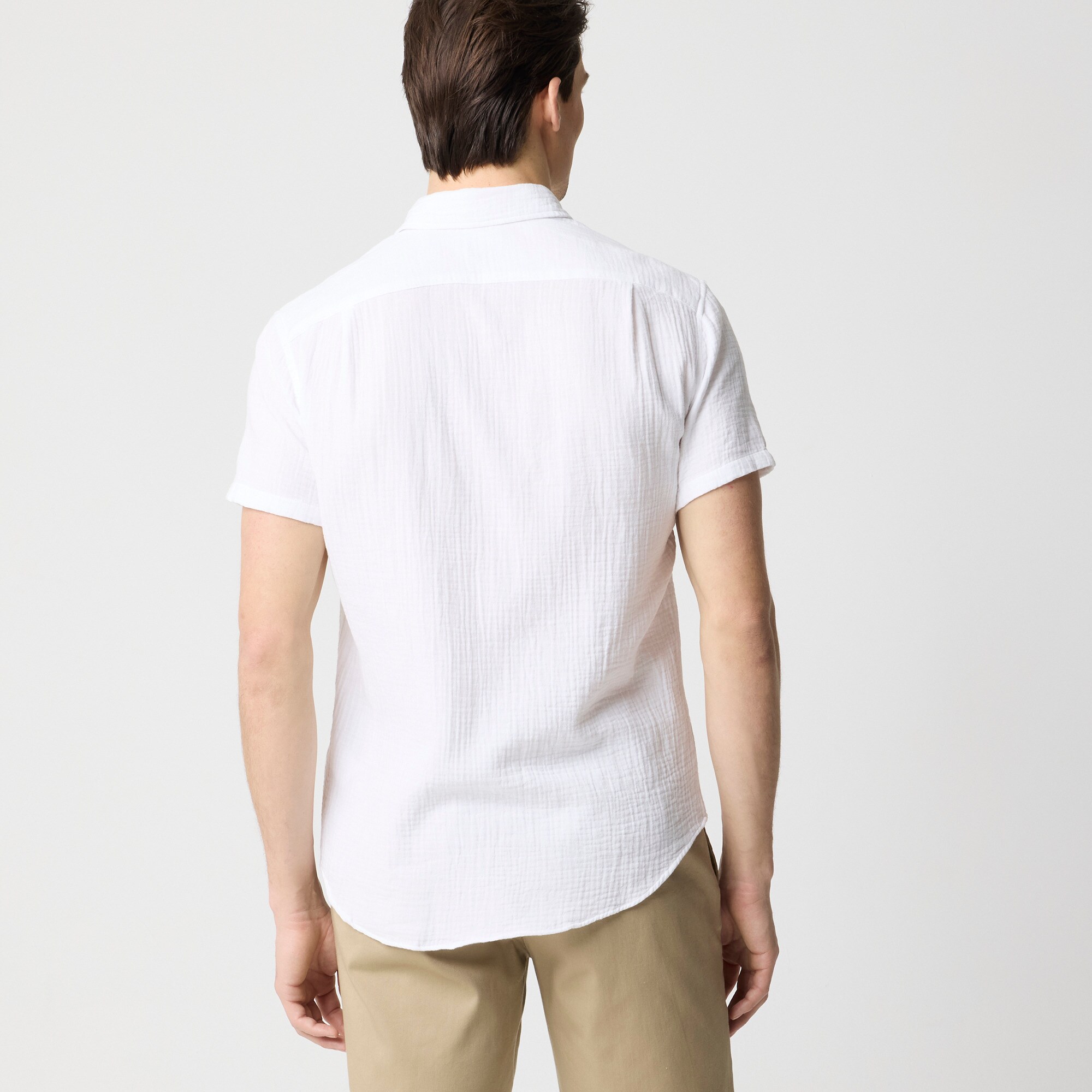 Short-sleeve Gauze Shirt For Men | Factory