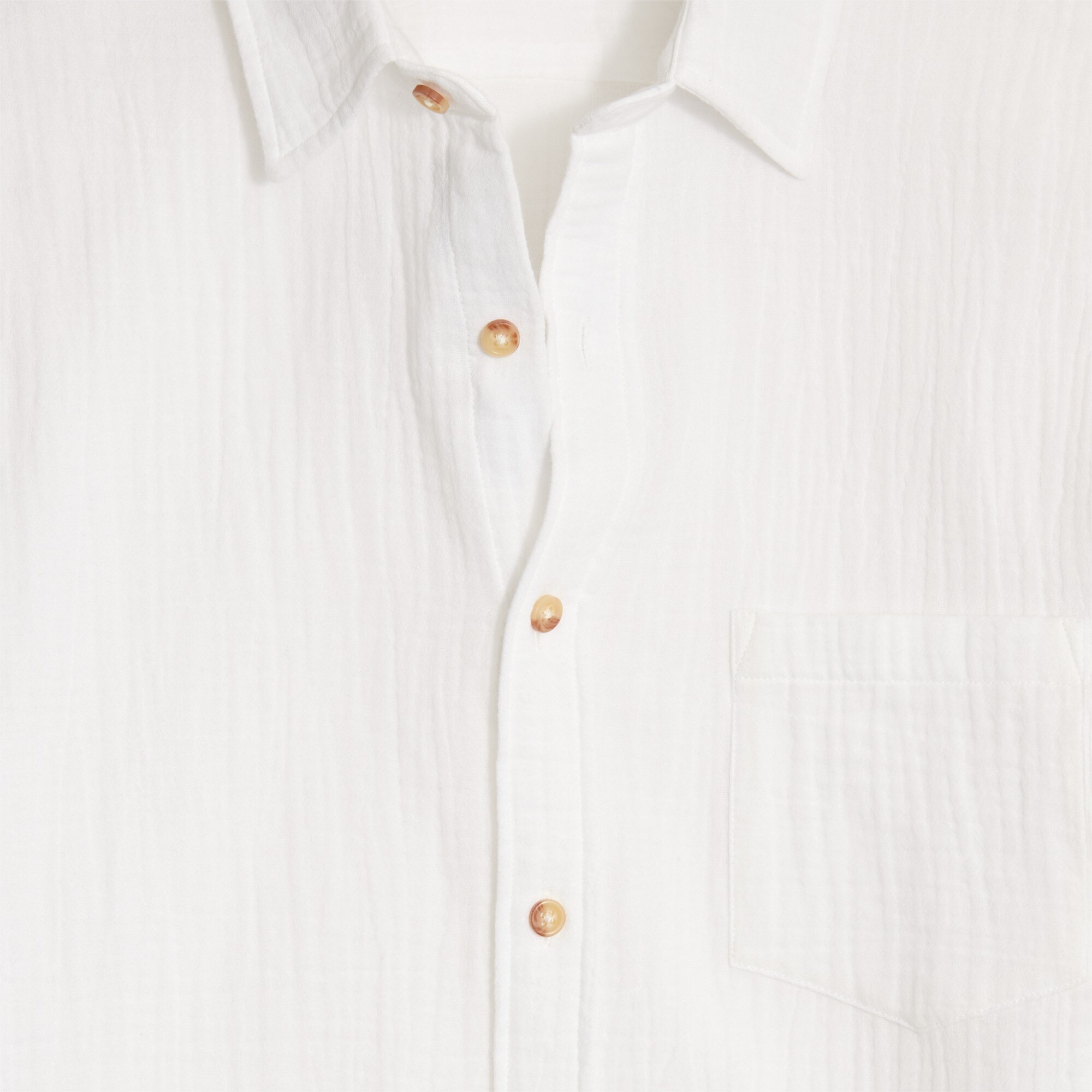 Short-sleeve gauze shirt