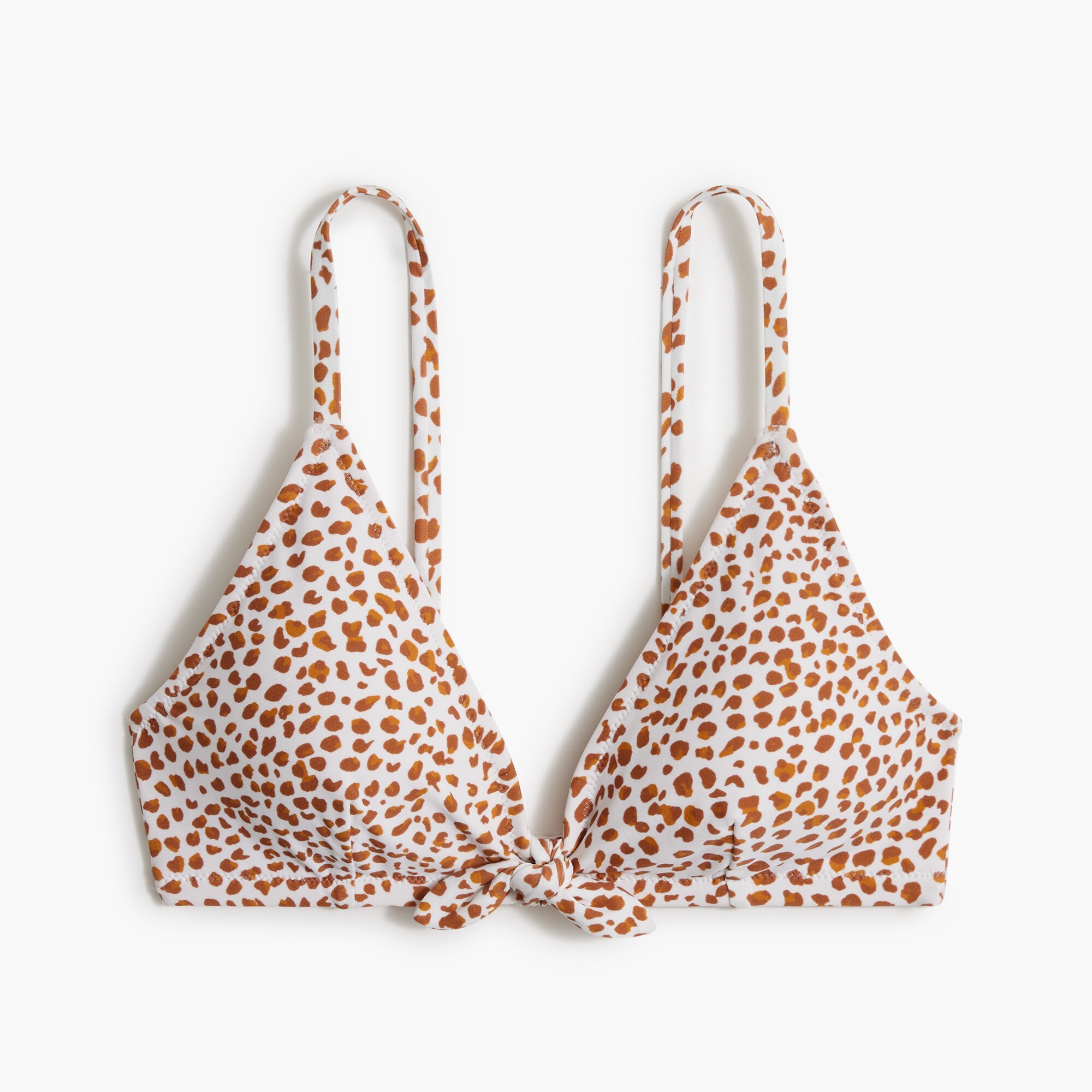 printed bow bikini top for women