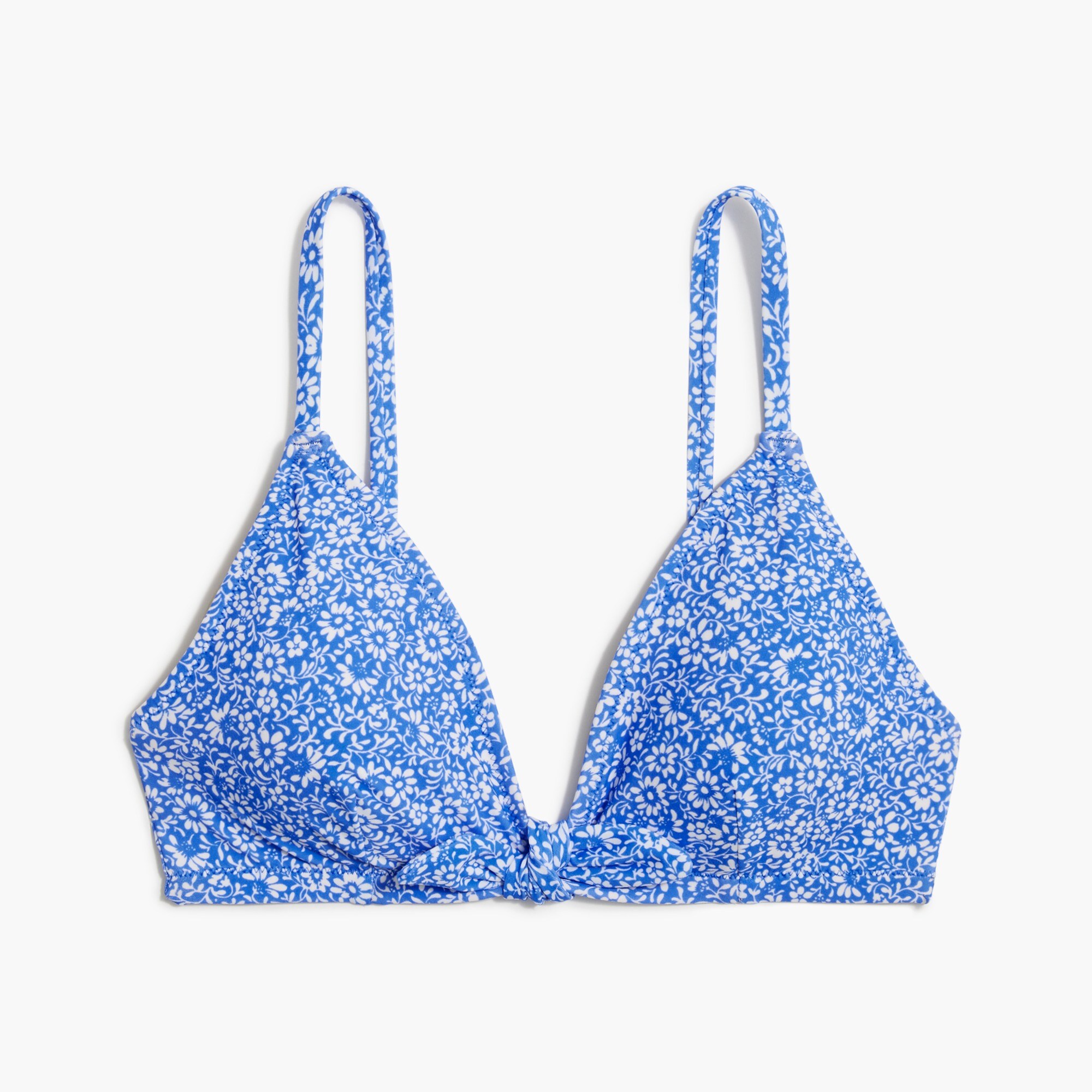 printed bow bikini top for women