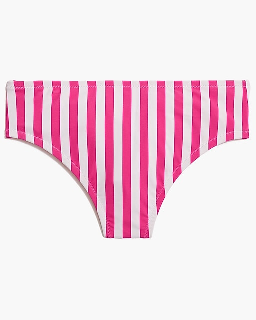  Striped mid-rise bikini bottom