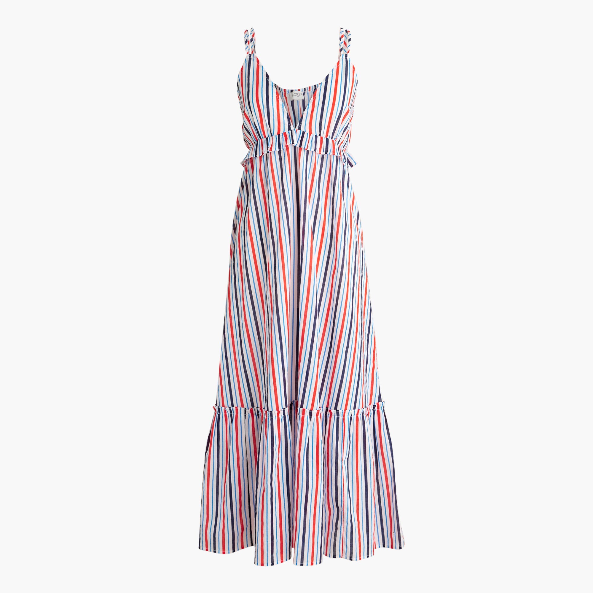 strappy tiered midi dress for women