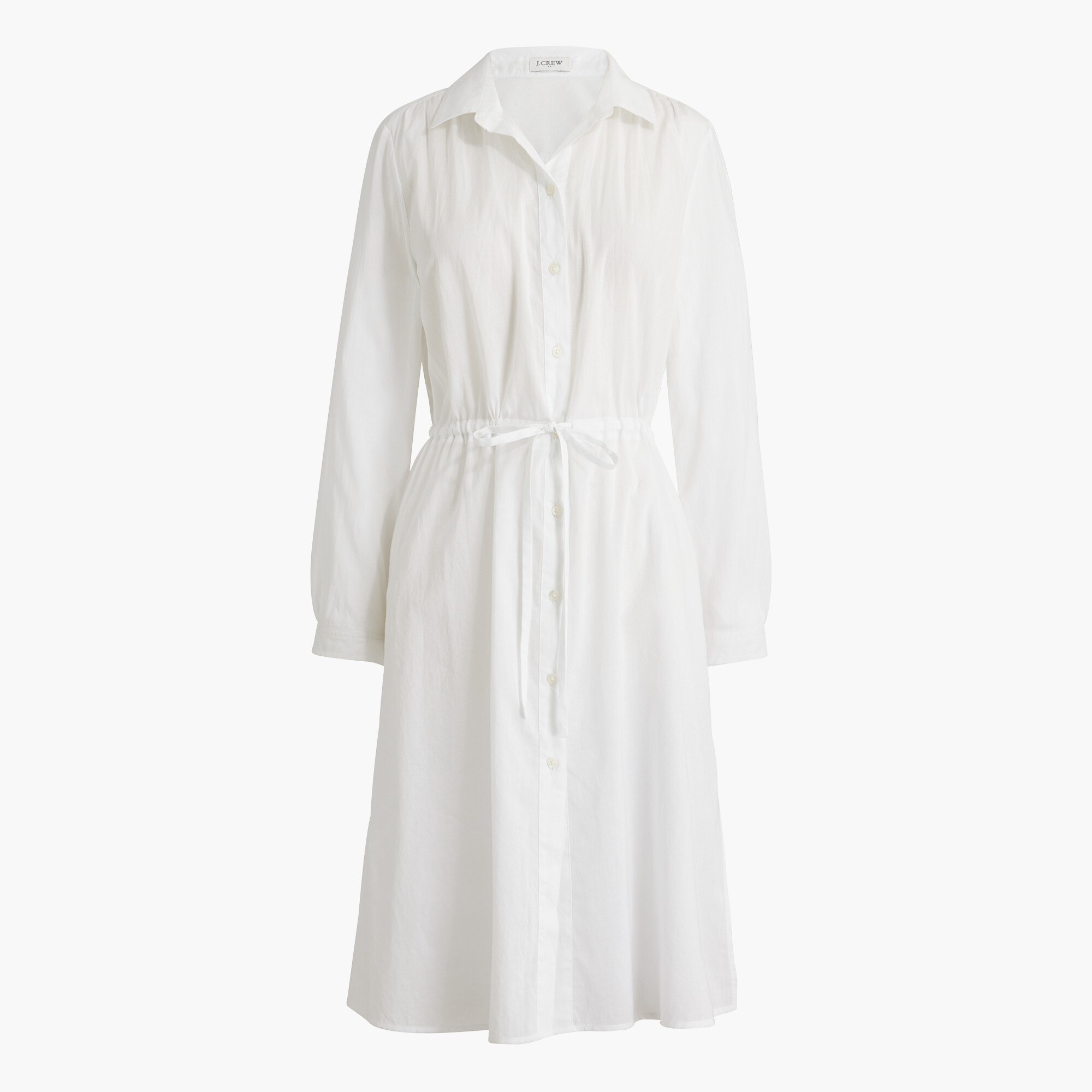 drawstring cover-up shirt-dress for women