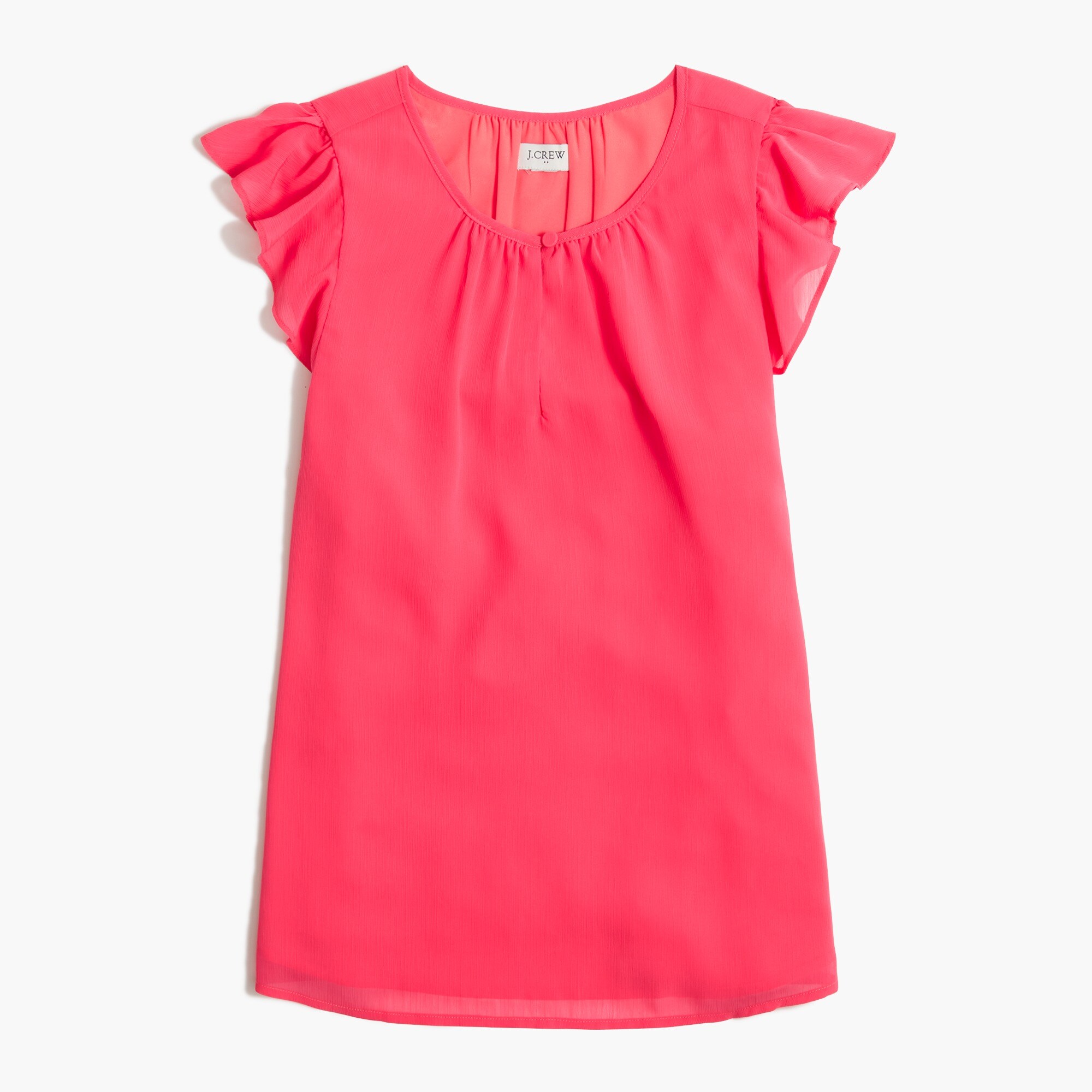 flutter-sleeve keyhole top for women