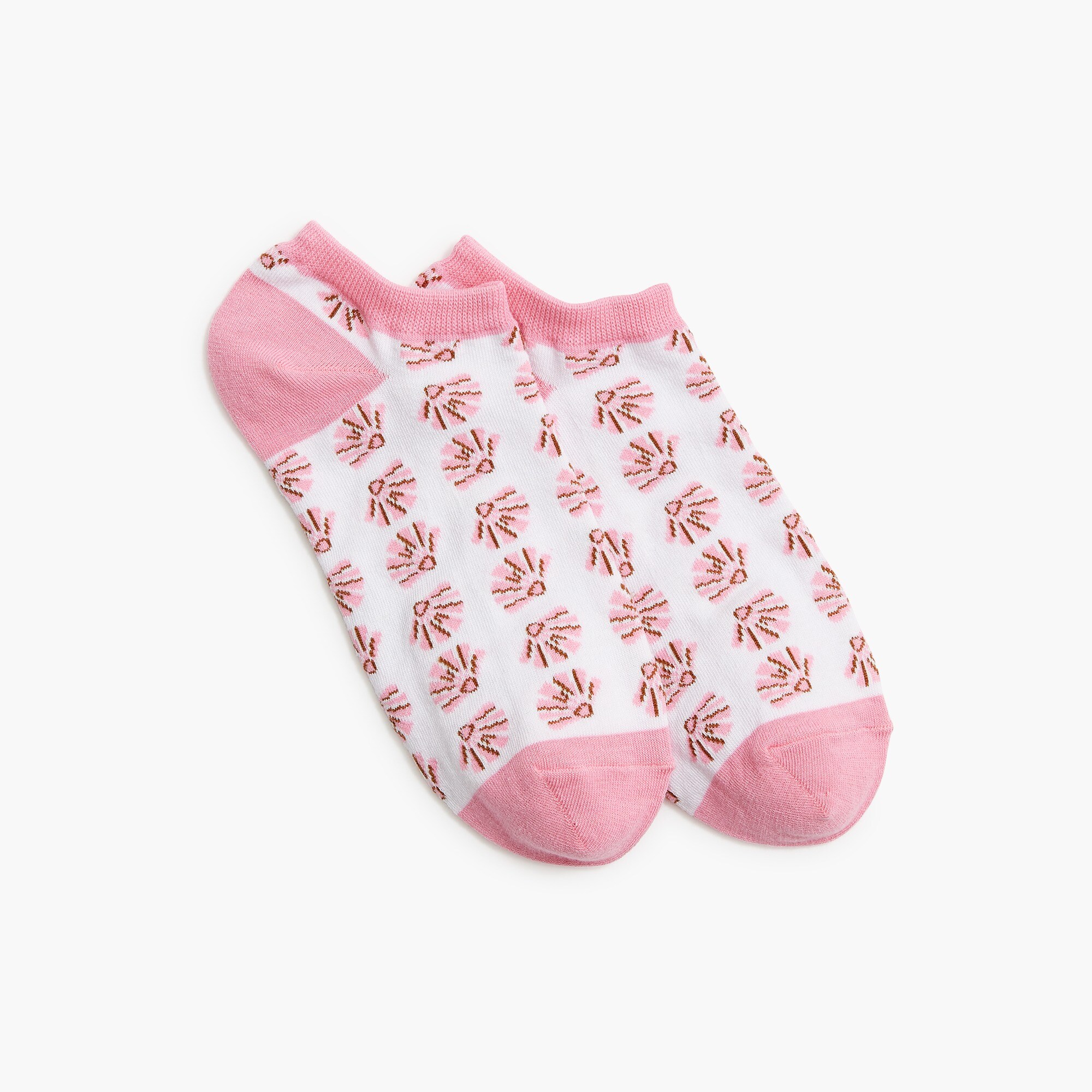 Floral scalloped ankle socks