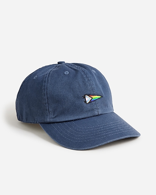 womens Made-in-the-USA garment-dyed twill Pride baseball cap