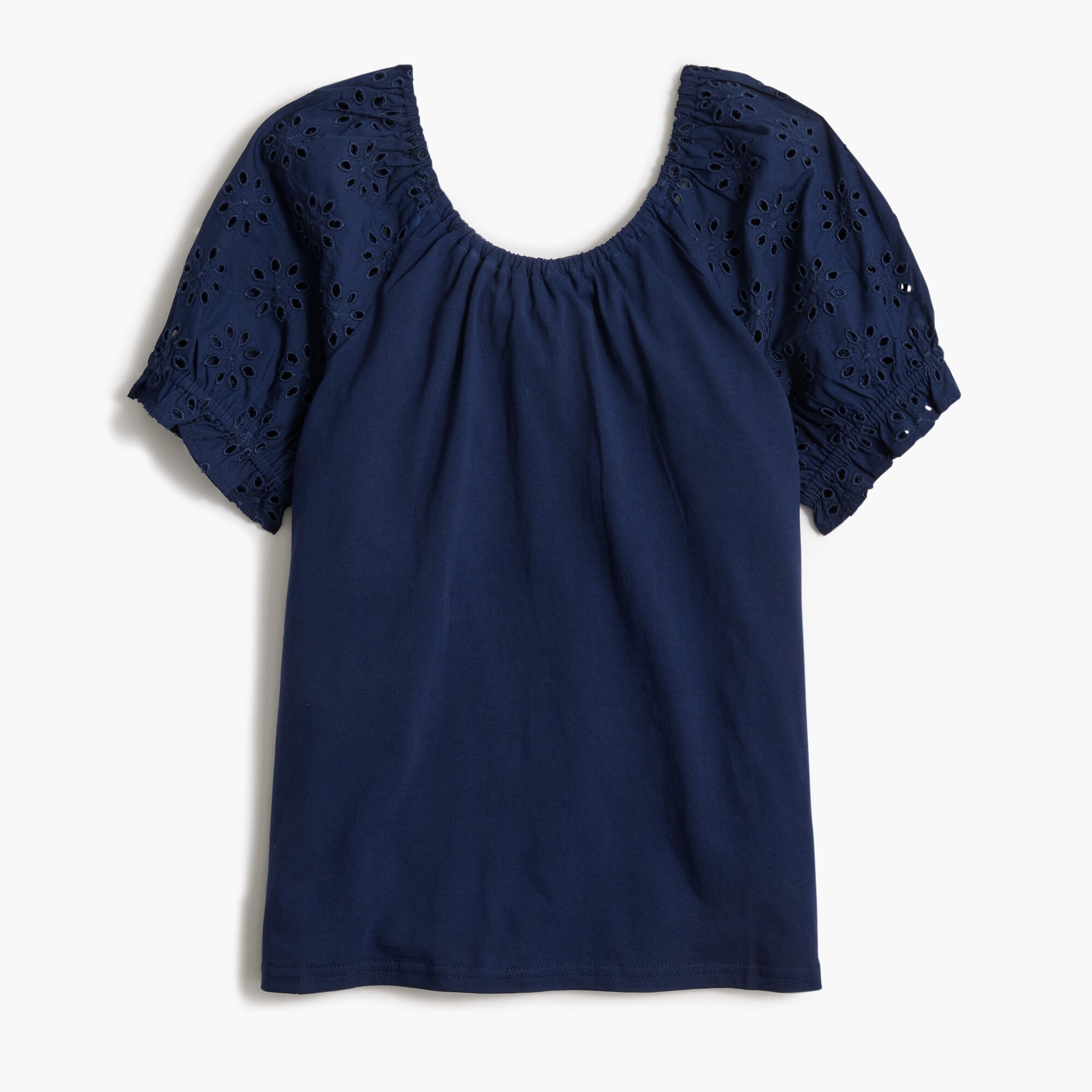 Eyelet tie-back top