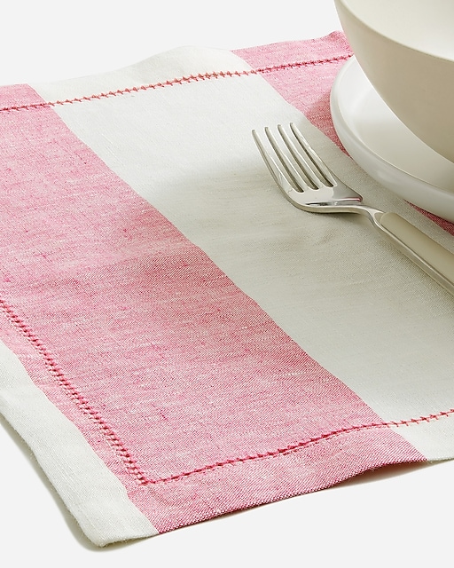  Set-of-four place mats in heritage stripe