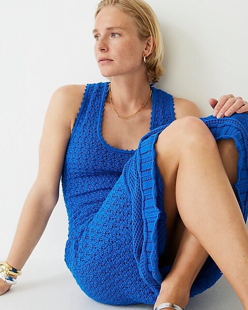 womens Limited-edition crochet maxi sweater-dress