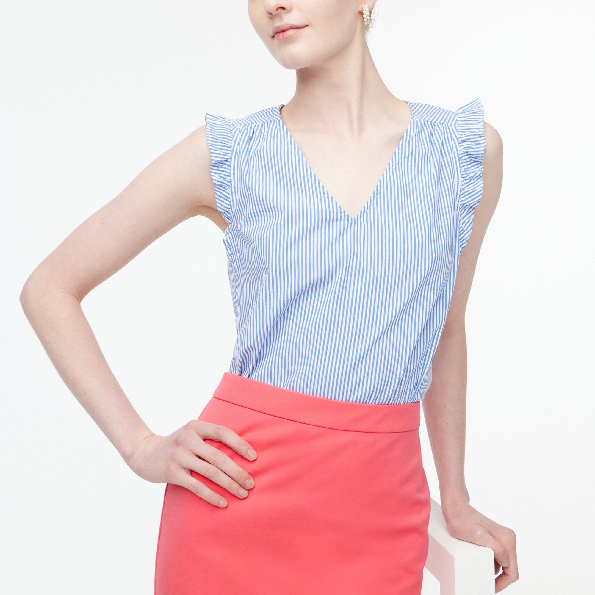Factory: Sleeveless Ruffle Top For Women