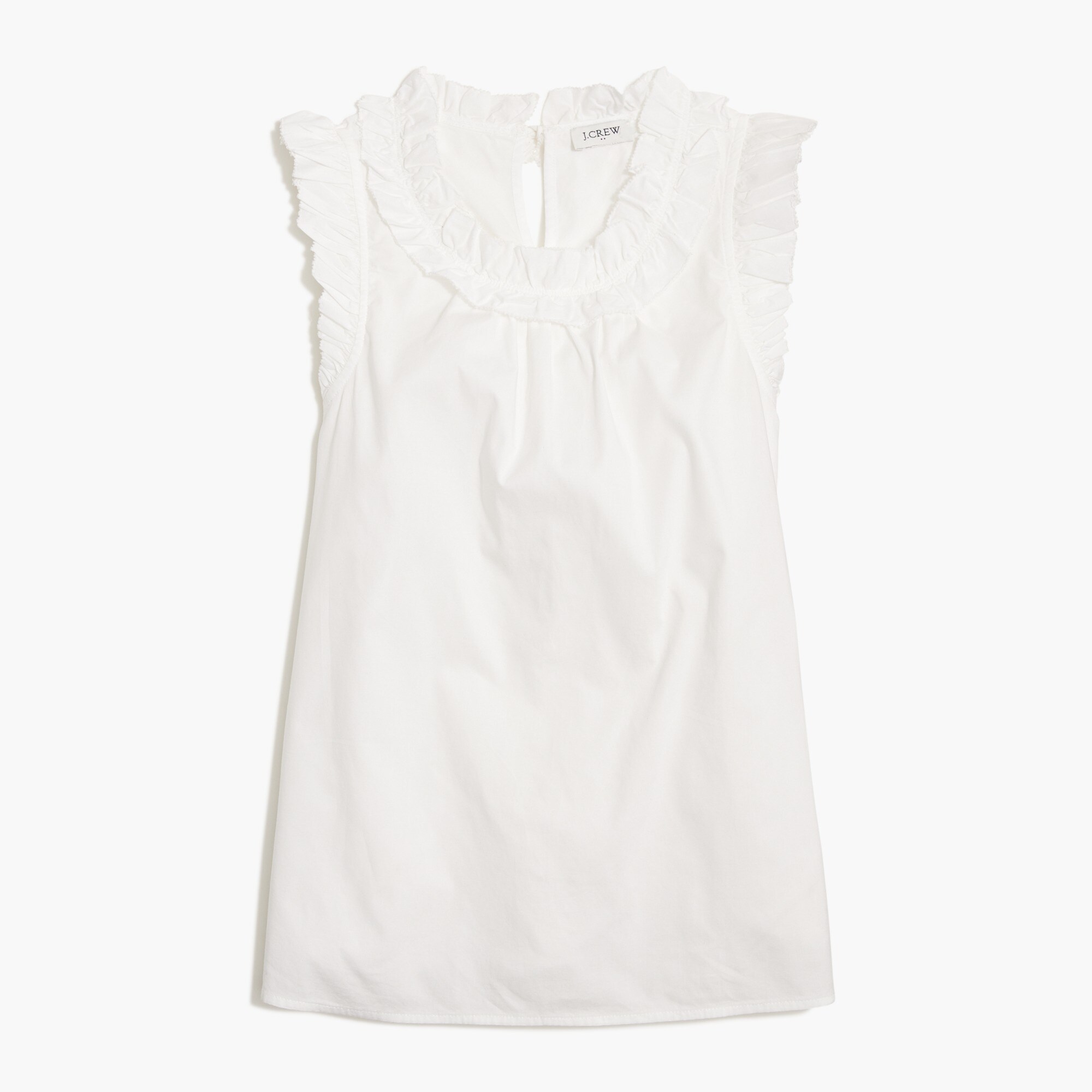 sleeveless ruffle top for women