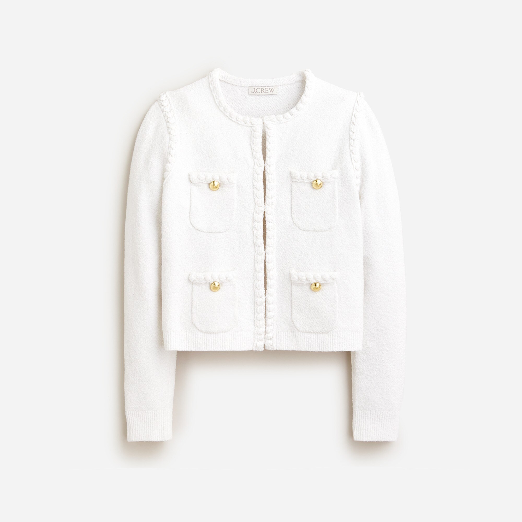 Odette sweater lady jacket in cotton-blend bouclé