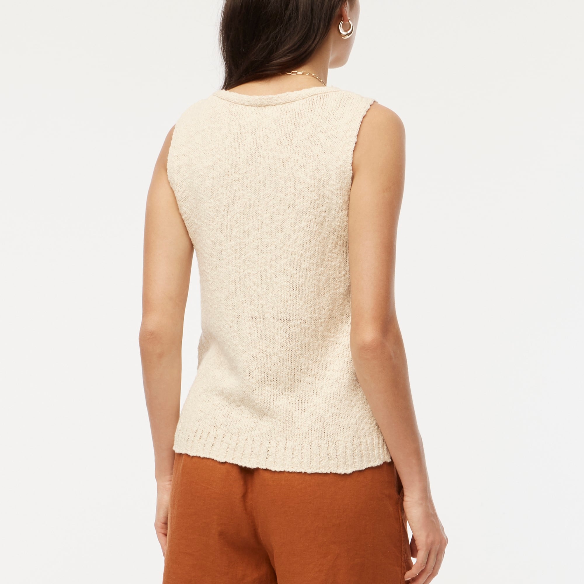 V-neck beach sweater-tank
