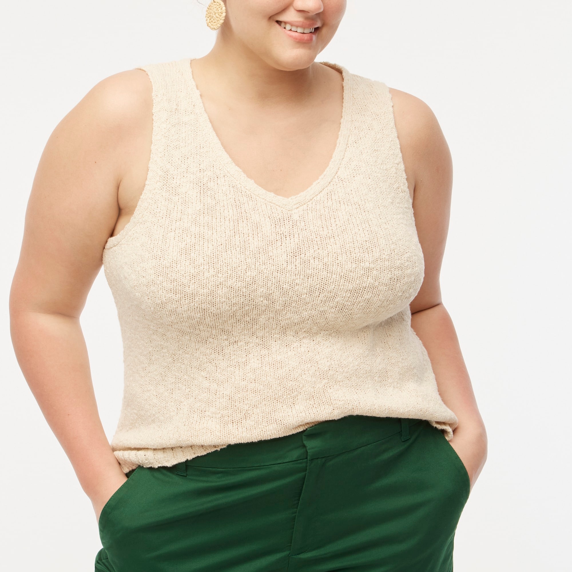 V-neck beach sweater-tank