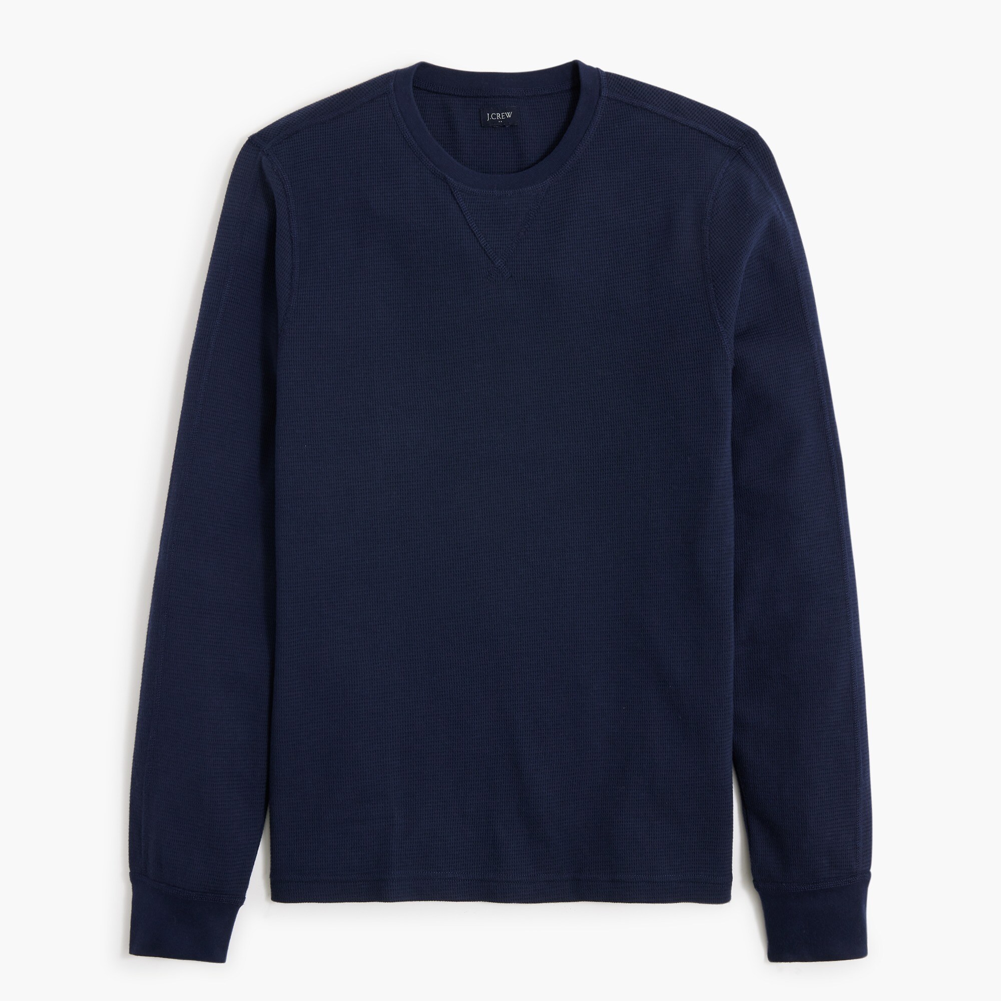 Waffle crewneck pullover