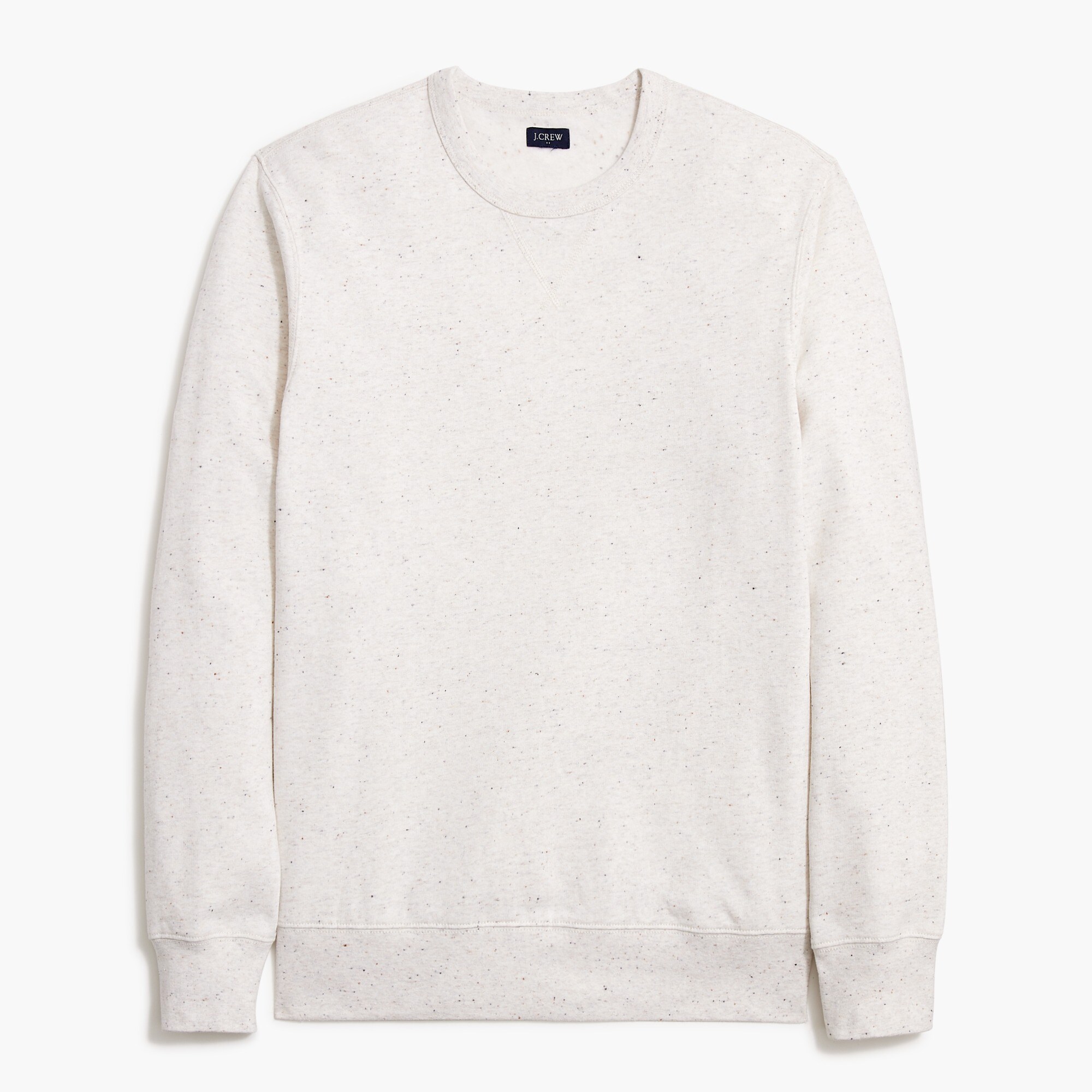 marled fleece crewneck sweatshirt for men