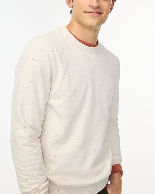 mens Marled fleece crewneck sweatshirt