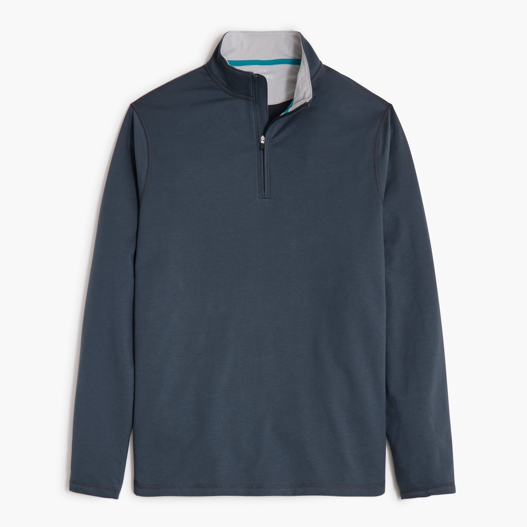 Cotton honeycomb knit half-zip