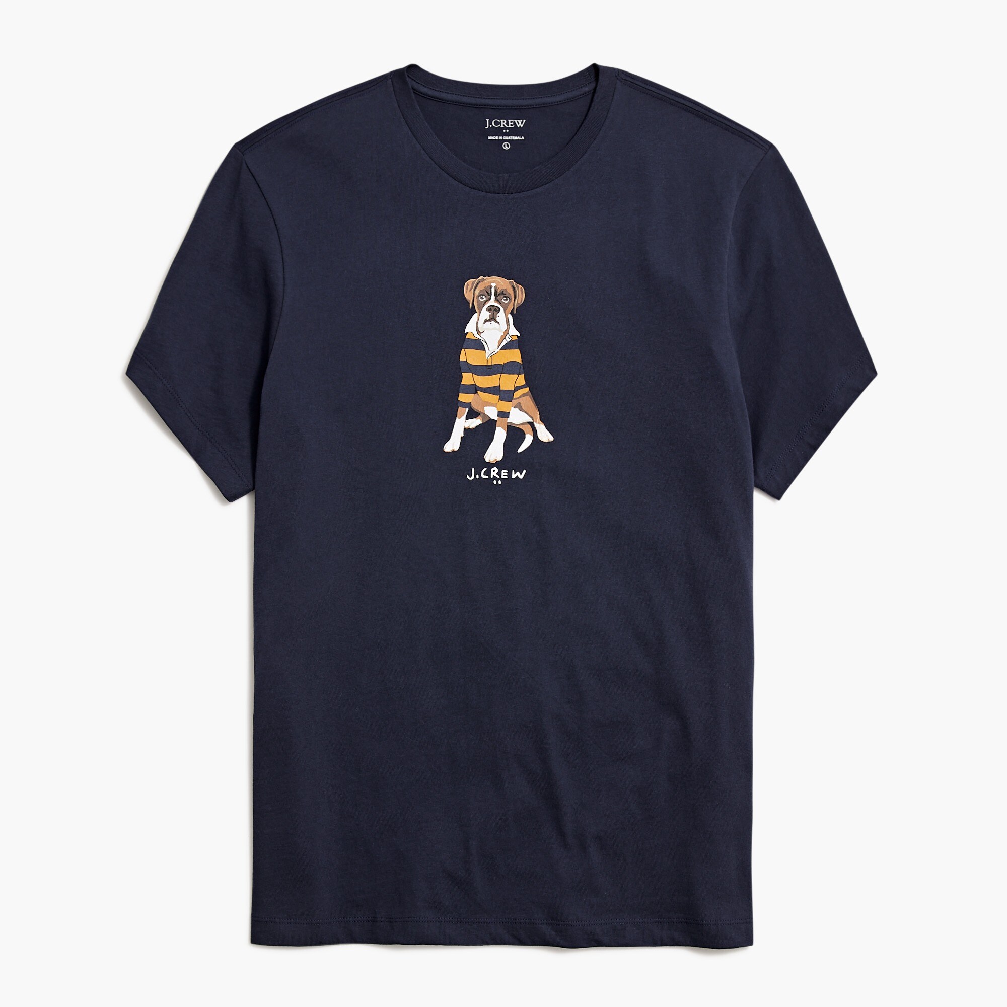 boxer in rugby graphic tee for men
