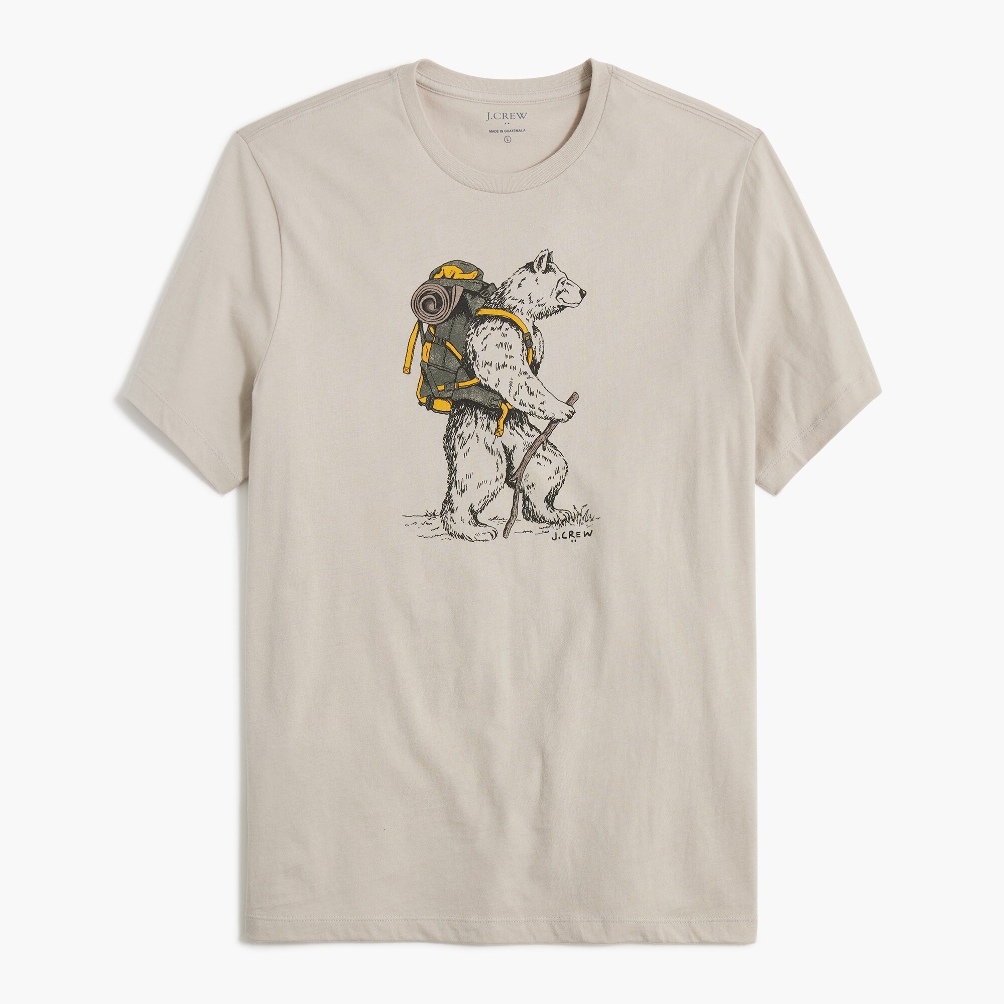 Hiking bear graphic tee