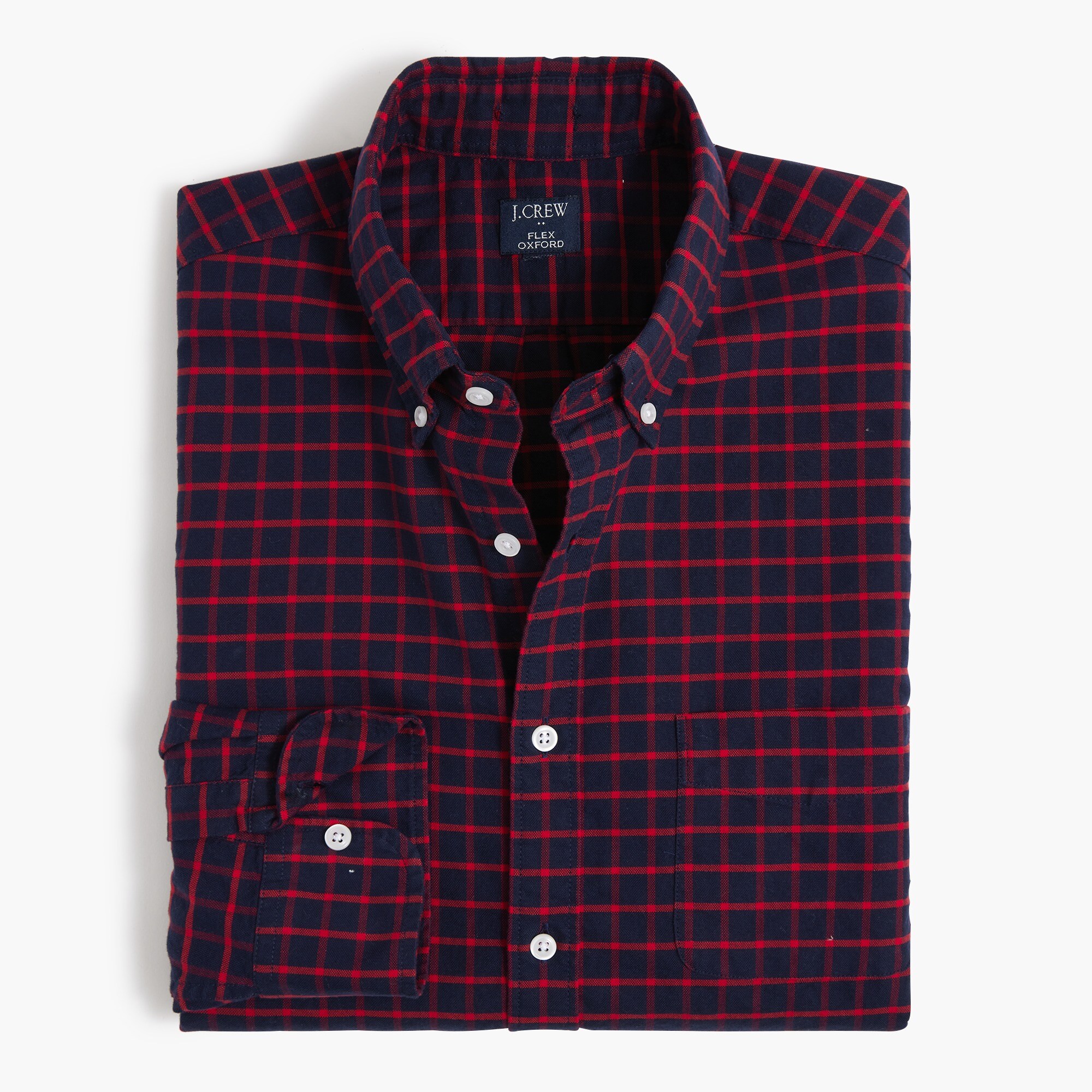 J.Crew Mercantile Flex Slim Fit Oxford Shirt In Burgundy Marl, $22