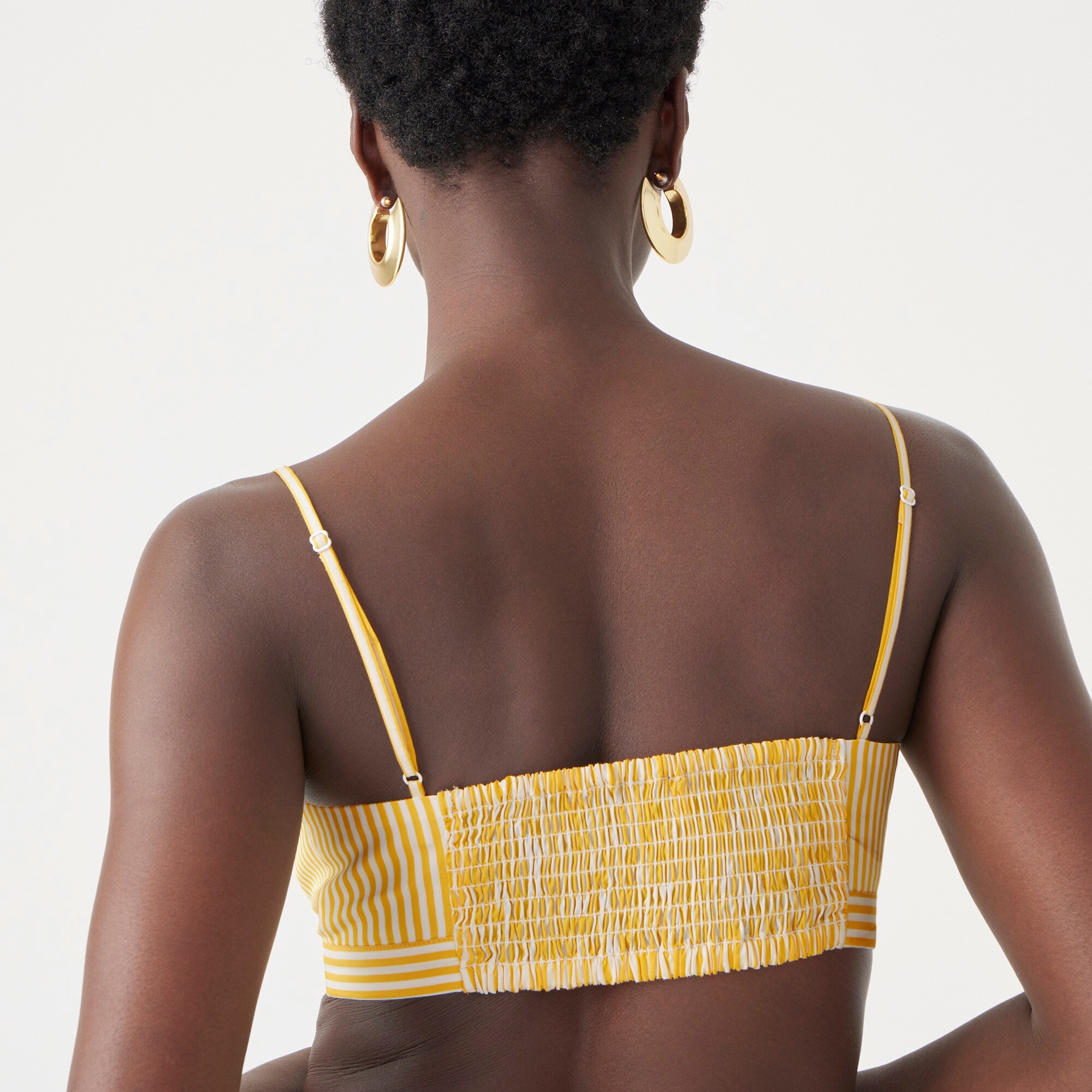 Marie Marot X J.Crew bralette top in Thomas Mason® cotton poplin