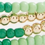 Beaded bracelets set CRISP MINT