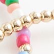 Beaded bracelets set VIVID CORAL
