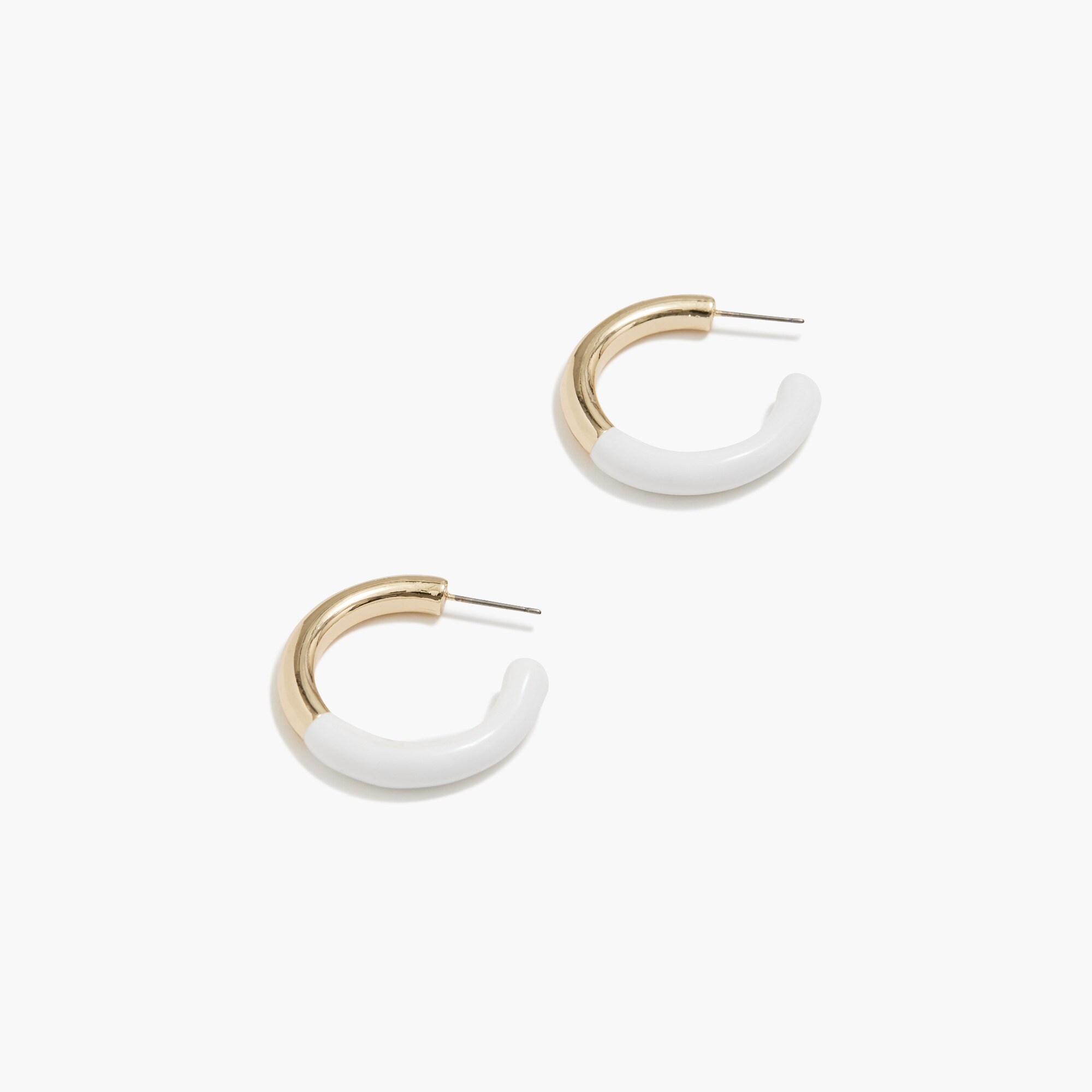 Enamel hoop earrings
