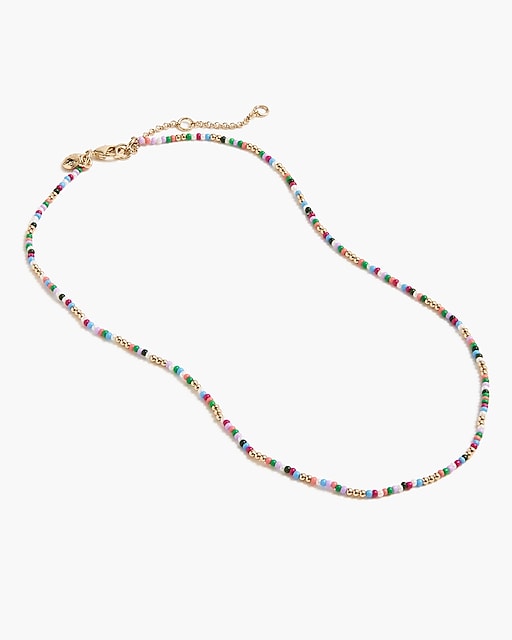 womens Multicolor beaded layering necklace