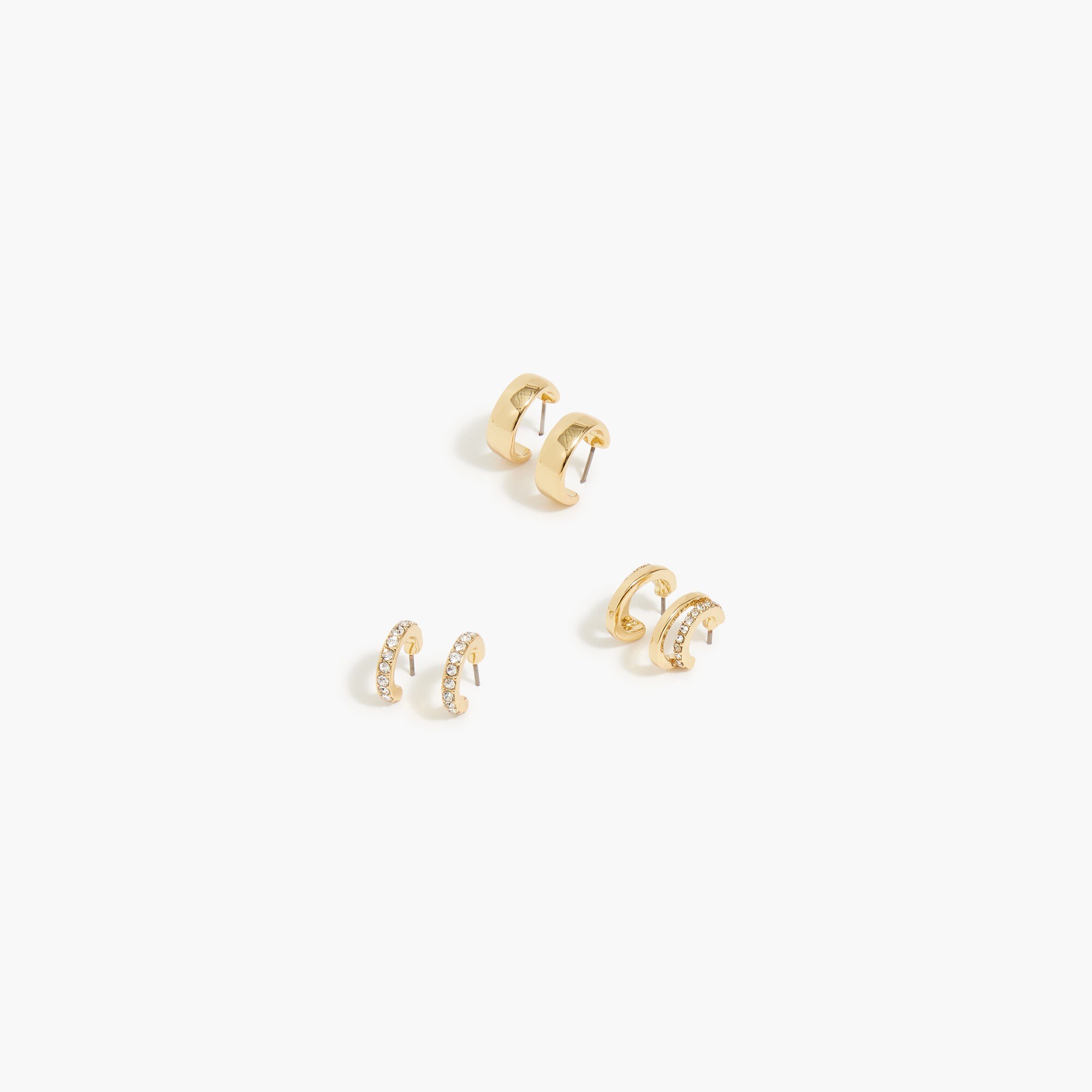 Gold huggies set-of-three
