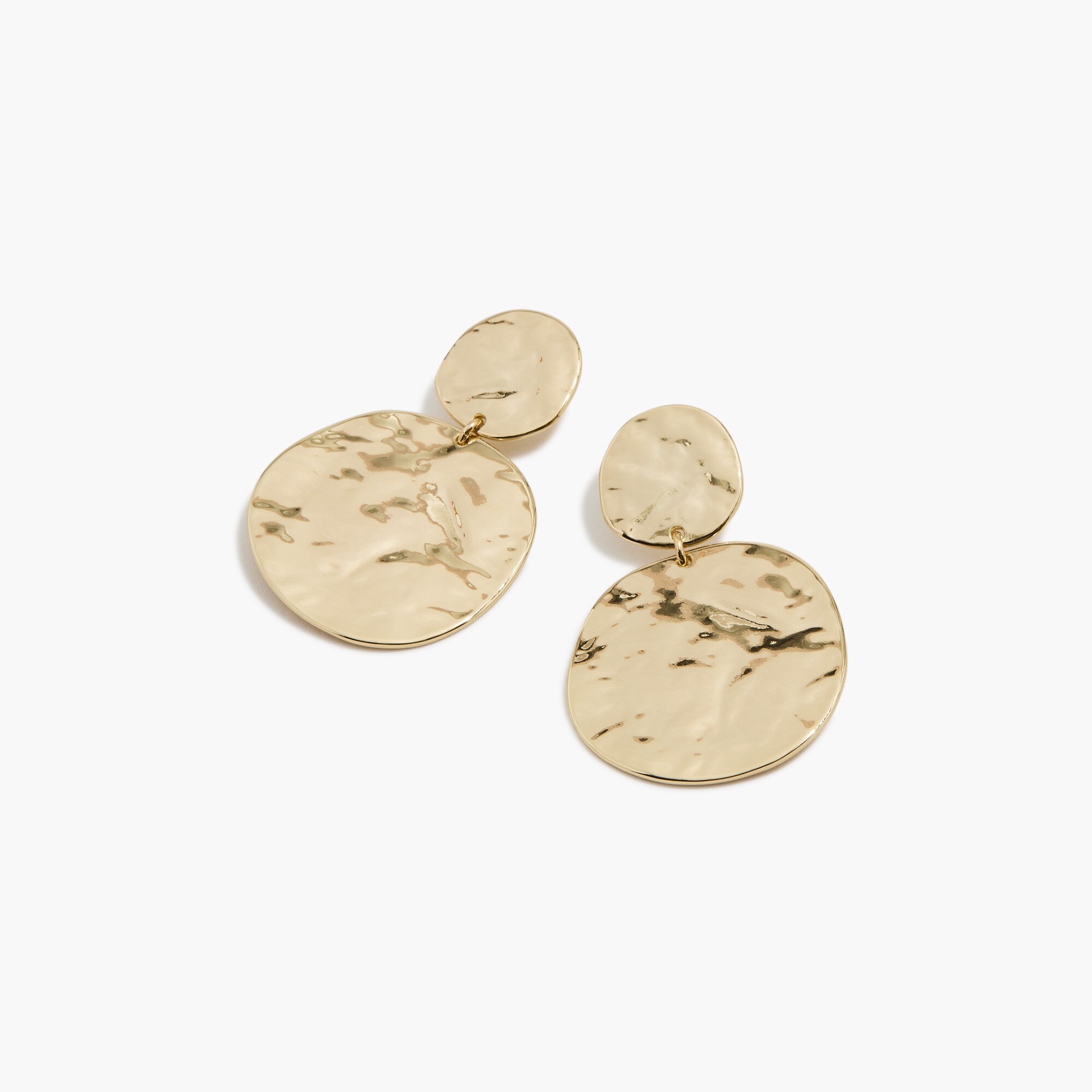 gold hammered statement earrings for women